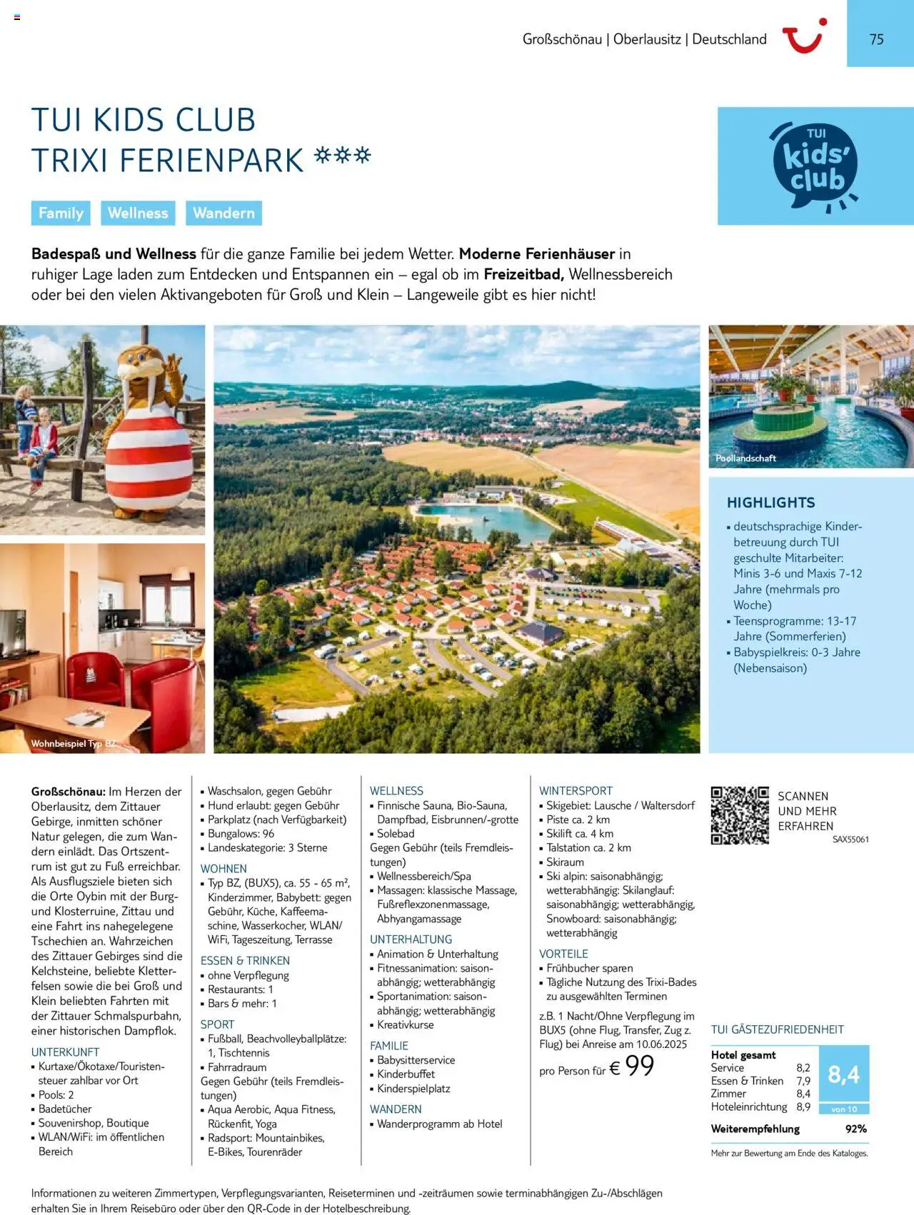 TUI Prospekt 	 – gültig ab 01.11.2024 | Seite: 75 | Produkte: Rum, Babybett, Ski, Snowboard