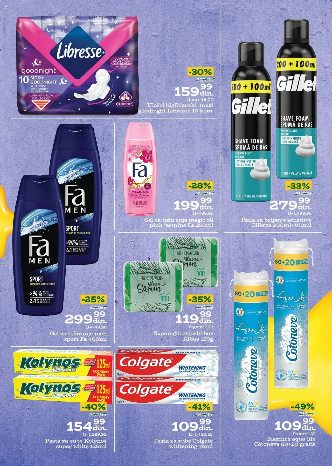 Univerexport katalog - važi od 25.08.2025 | Strana: 5 | Proizvode: Colgate, Gillette, Sapun, Pasta za zube
