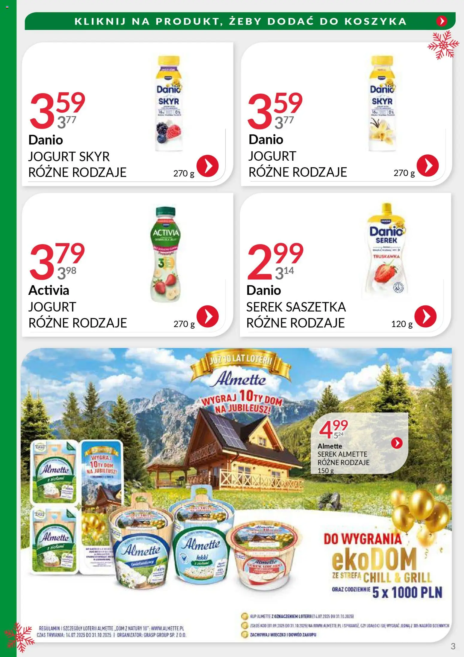 Eurocash Gazetka - Oferta Handlowa MR Południowy Wschód od 24.11.2025 | Strona: 3 | Produkty: Serek, Grill, Jogurt, Skyr