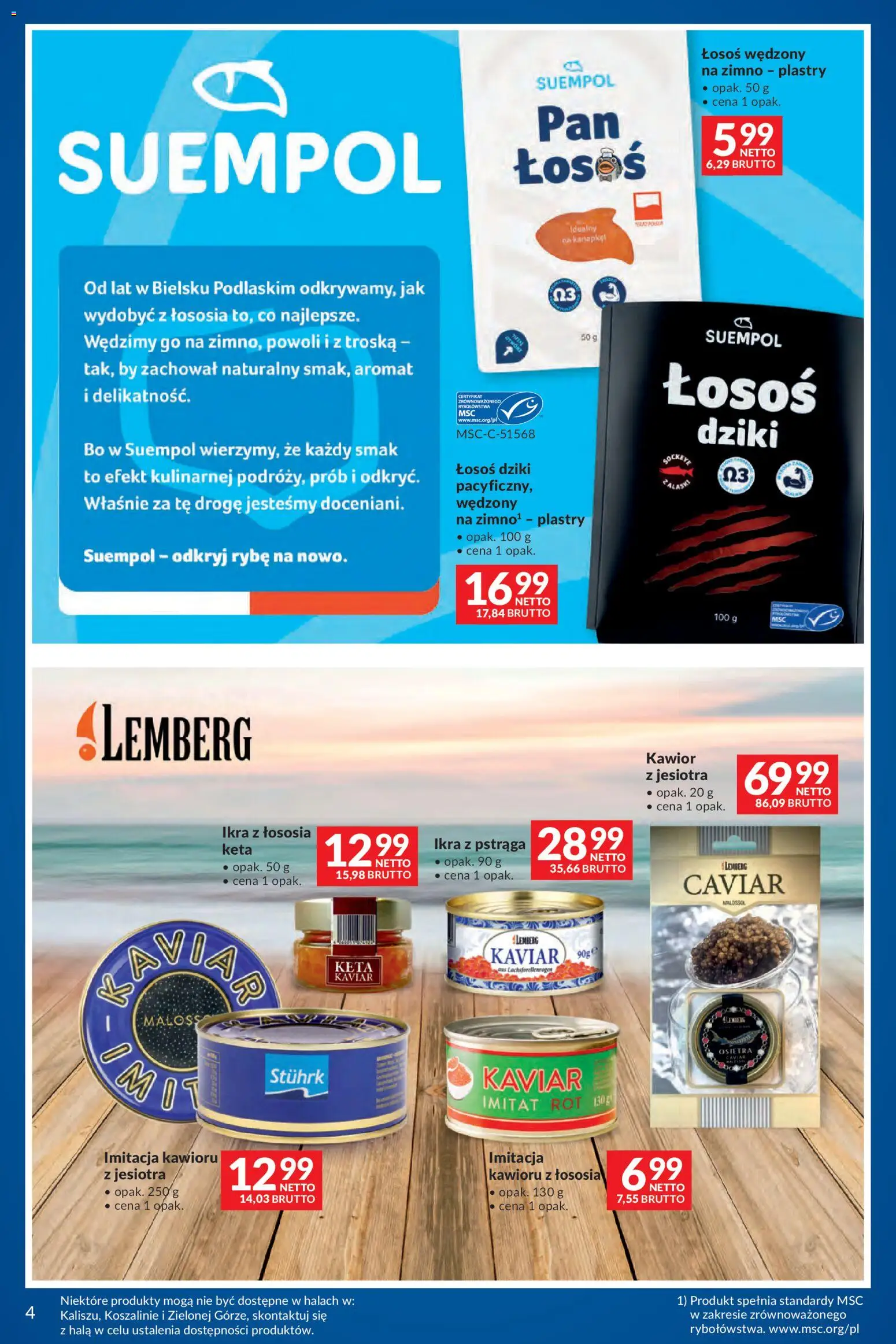 Makro Gazetka - Na wiosnę od 03.03.2026 | Strona: 4 | Produkty: Łosoś wędzony, Łosoś, Kawior