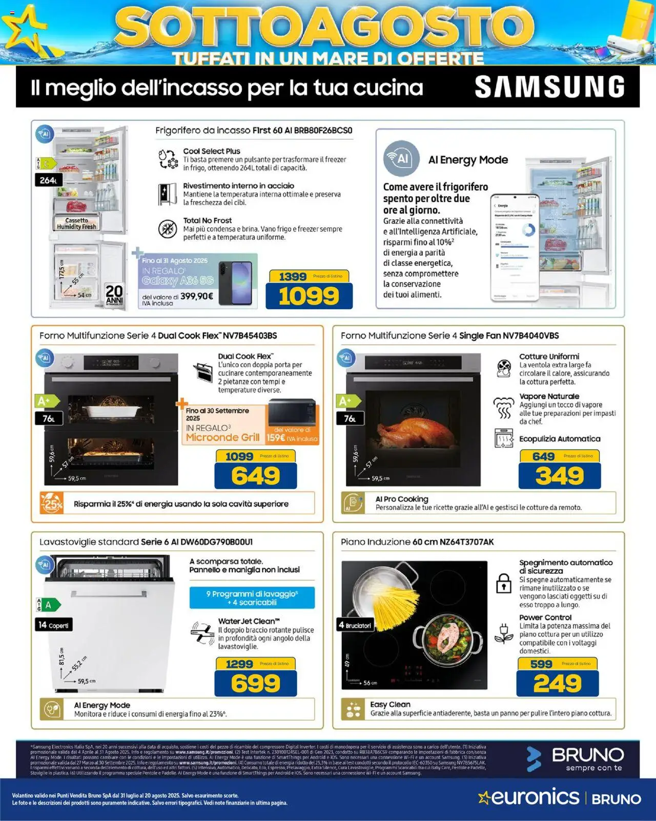 Volantino Euronics del 31.07.2025 | Pagina: 33 | Prodotti: Compressore, Freezer, Lavastoviglie, Fan