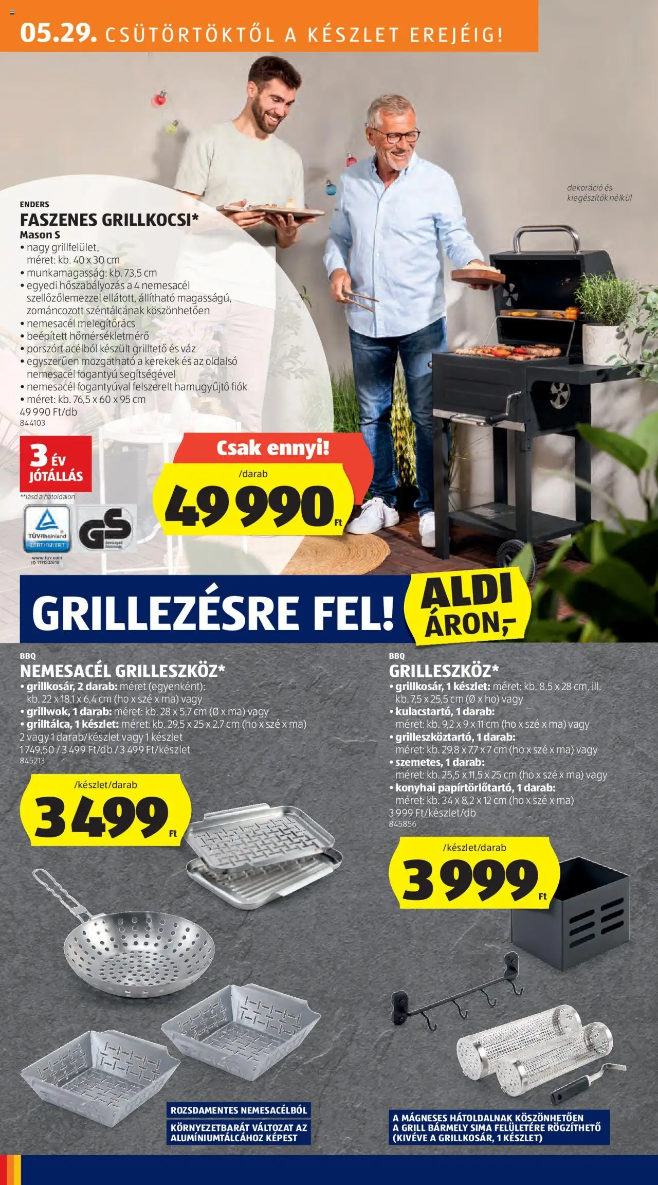 Aldi akciós ujság - amely érvényes a következő dátumtól: 29.05.2025 | Oldal: 18 | Termékek: Grill, Dekoráció