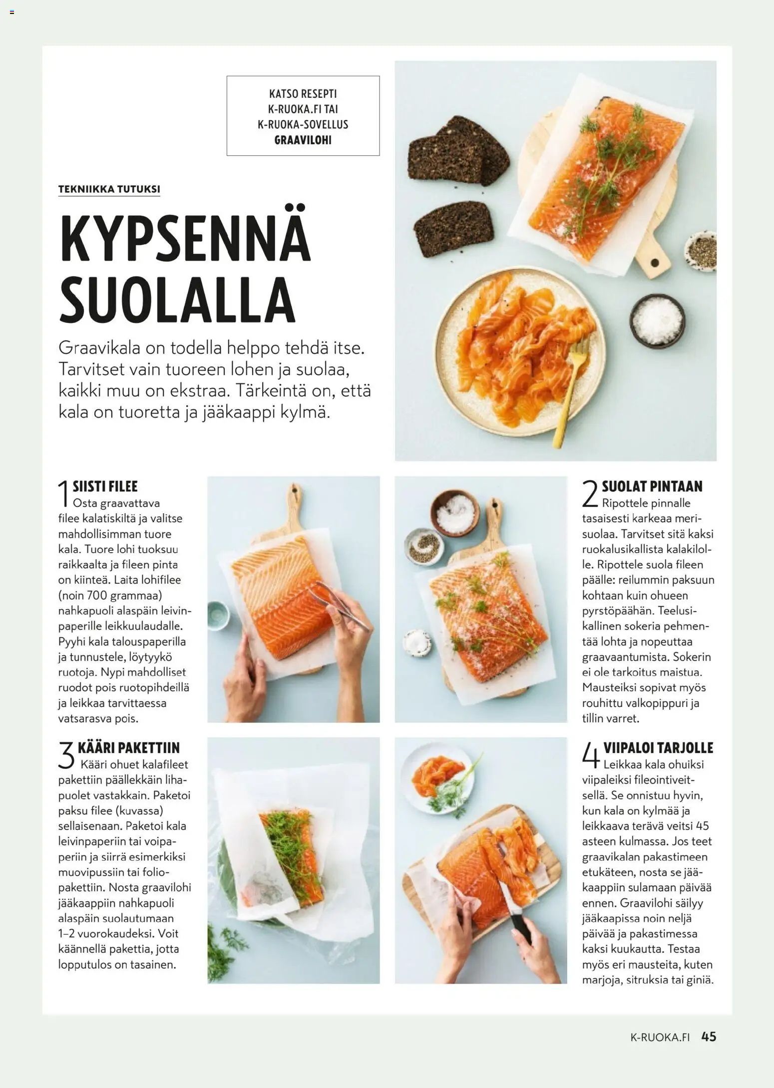 K-Market - K-Ruoka – voimassa 03.12.2025 alkaen | Sivu: 45 | Tuotteet: Jääkaappi, Lohi, Veitsi, Kala