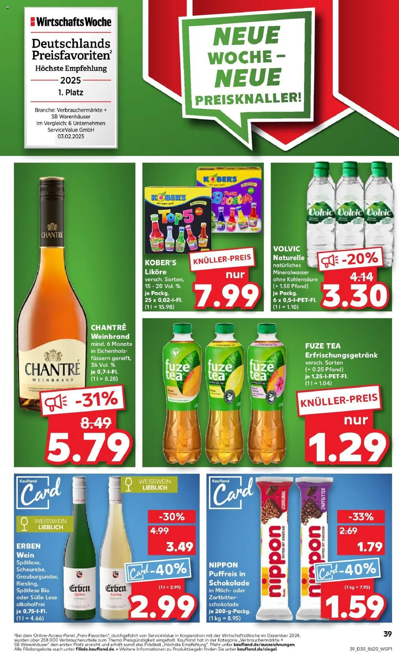 Kaufland prospekt Bottrop	 - gültig ab dem 23.07.2025 | Seite: 39 | Produkte: Milch, Schokolade, Weißwein, Volvic