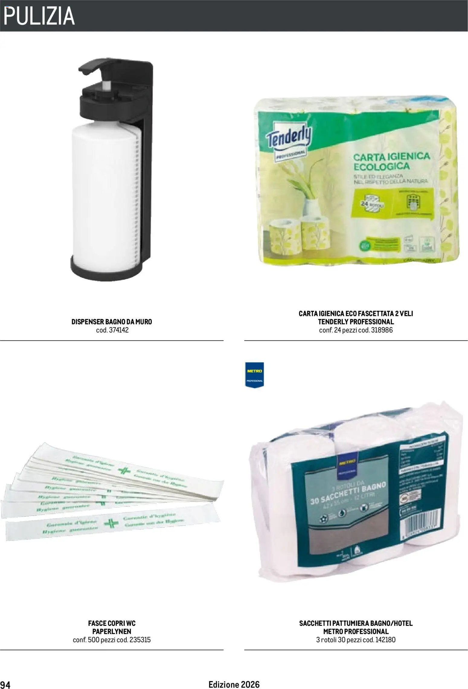 Volantino Metro del 17.10.2025 | Pagina: 94 | Prodotti: Carta igienica, Pattumiera, WC, Bagno