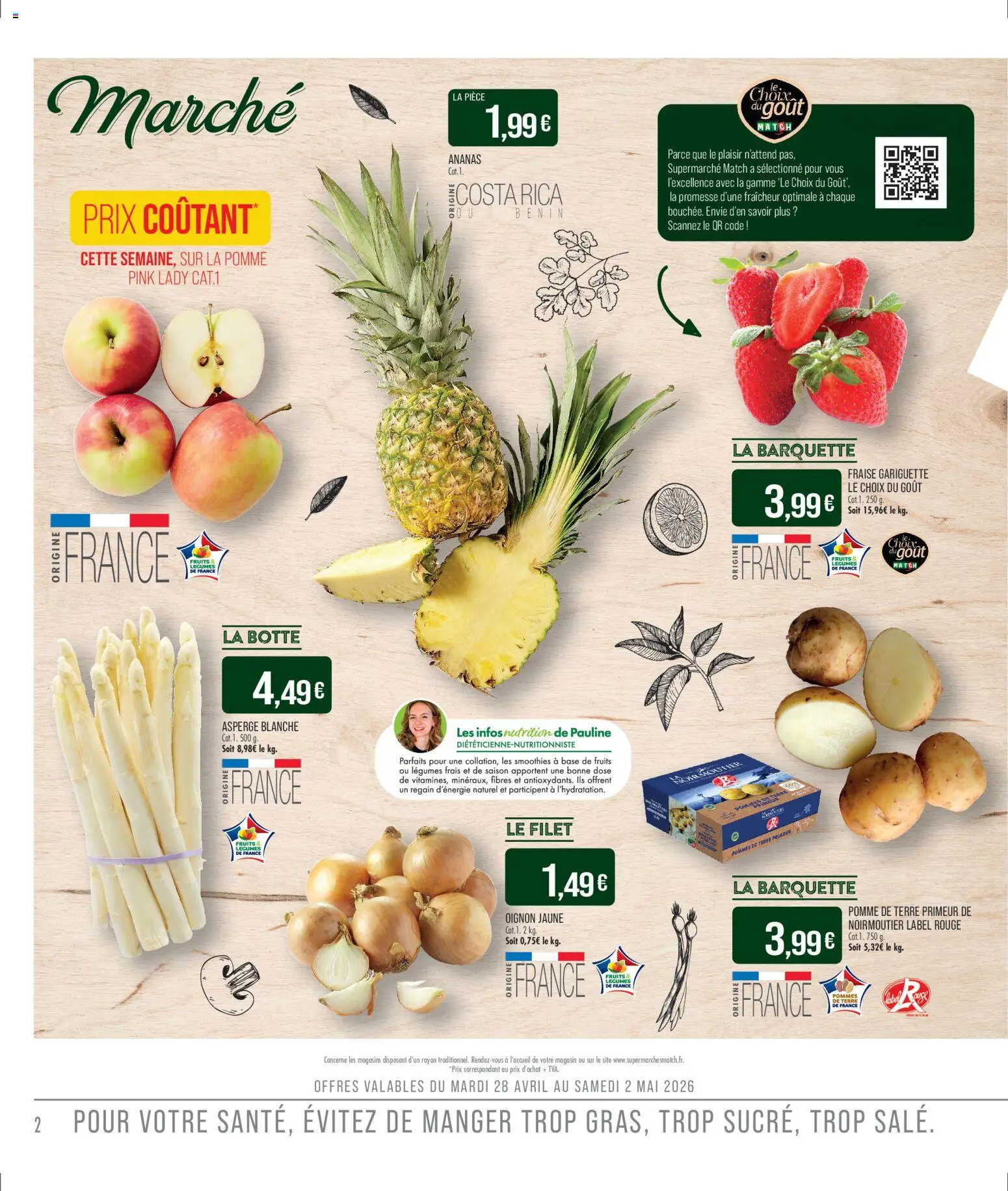 {H1} | Page: 2 | Produits: Base, Oignon, Pommes, Pommes de terre