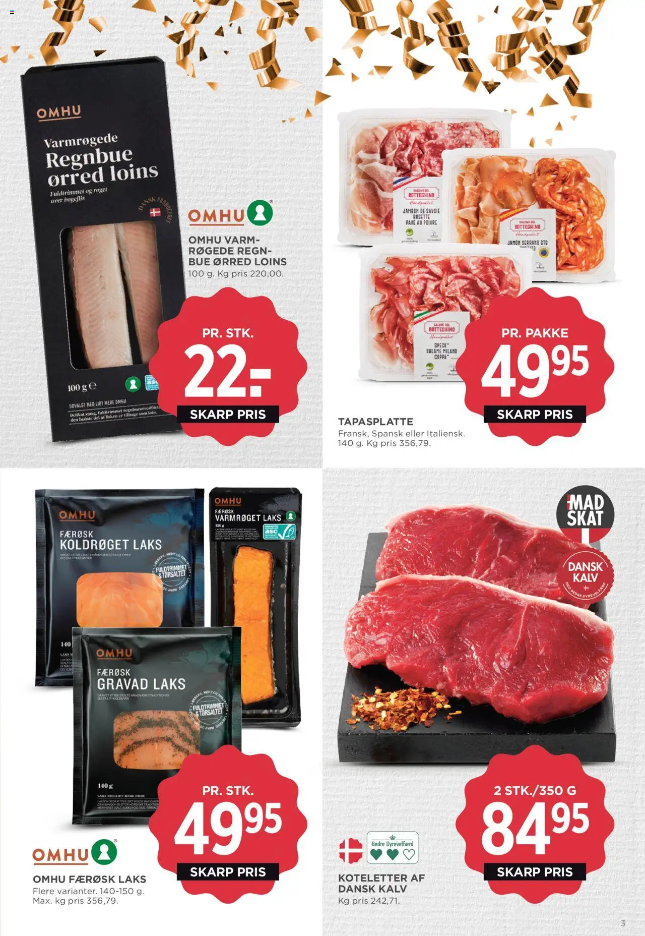 Meny tilbudsavis – gyldig fra 19.09.2025 | Side: 3 | Produkter: Salami, Koteletter, Søm