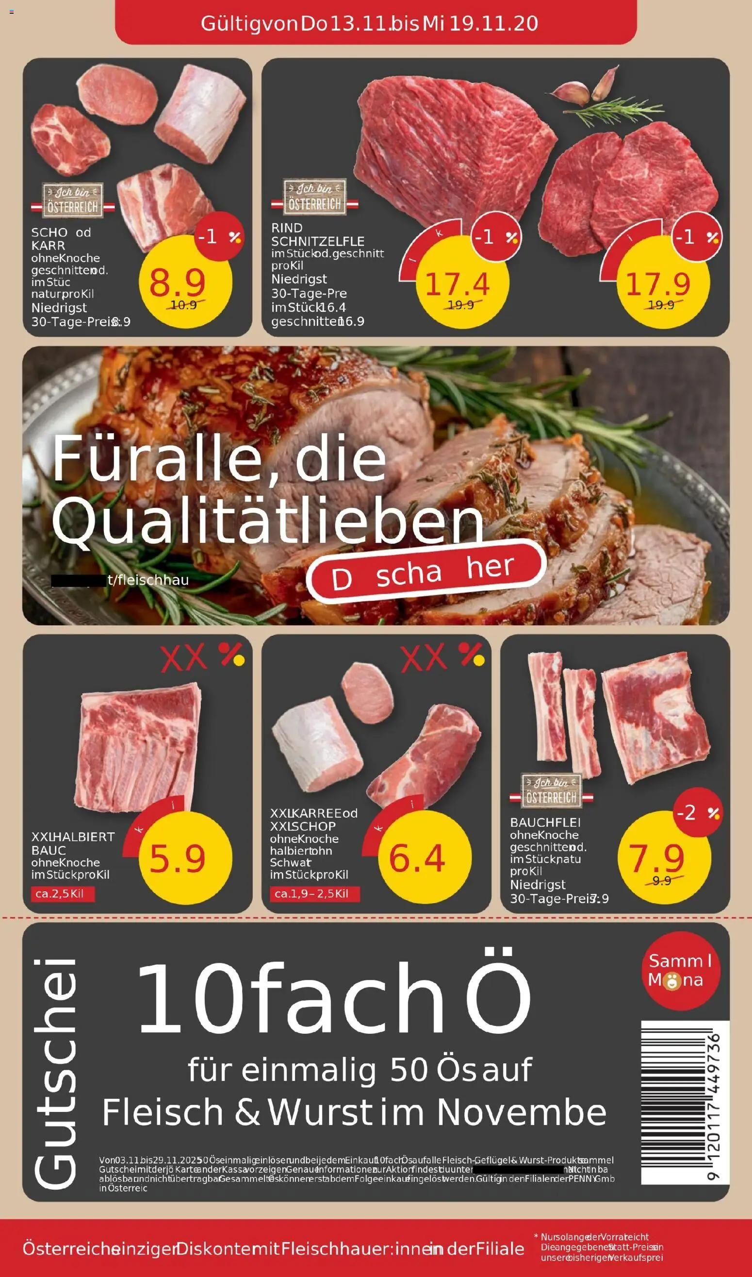 Penny Markt Flugblatt gültig ab 13.11.2025 | Seite: 4 | Produkte: Wurst