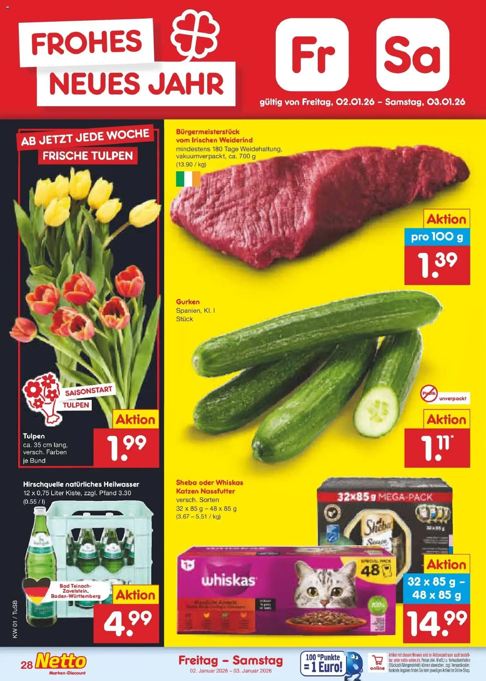 Netto Marken-Discount prospekt Lahr-Langenwinkel	 – gültig ab 28.12.2025 | Seite: 42 | Produkte: Sheba, Bad, Gurken, Whiskas