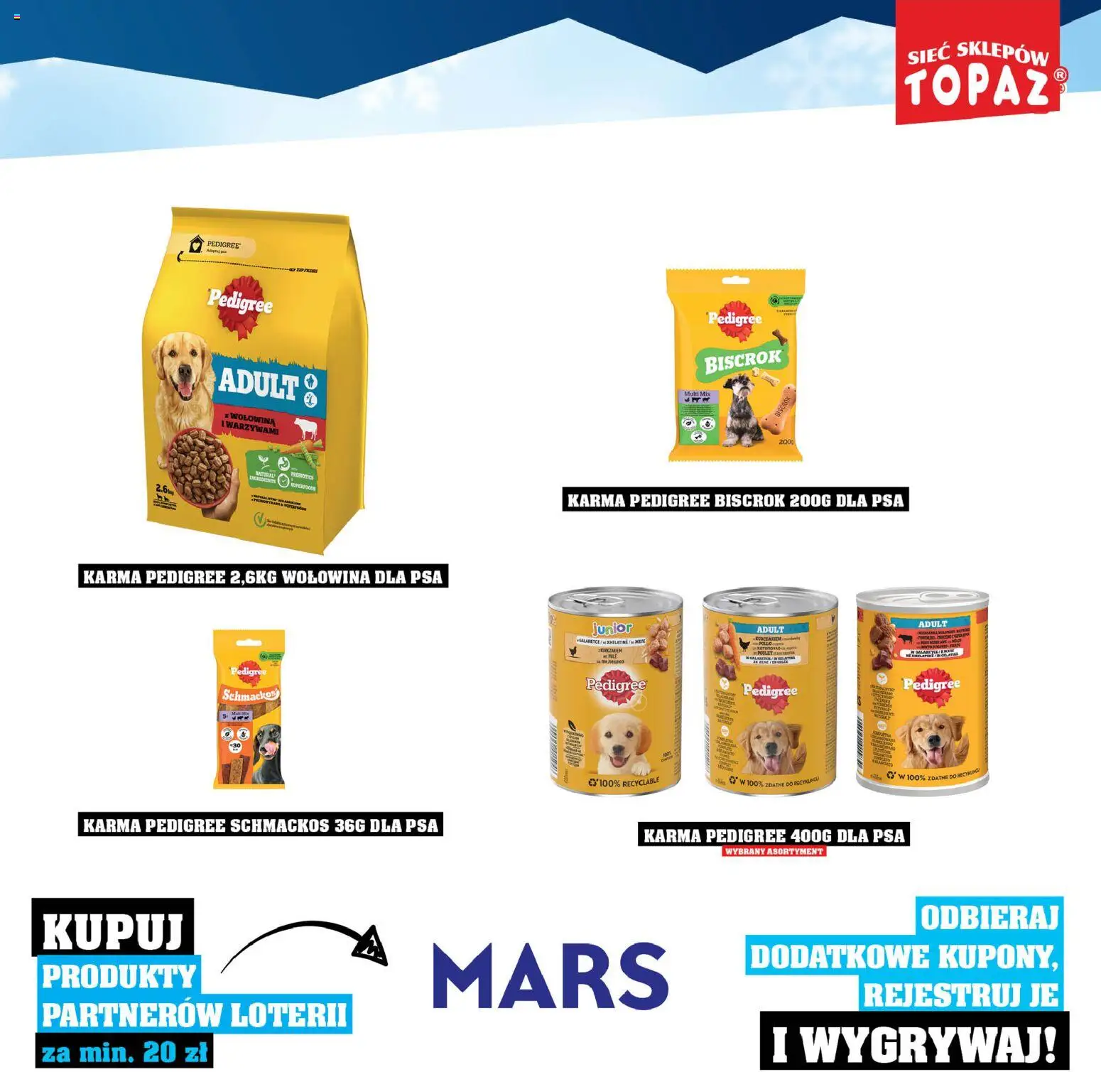 Topaz Gazetka - Katalog Produktów Objętych Loterią od 01.12.2025 | Strona: 87 | Produkty: Pedigree, Wołowina