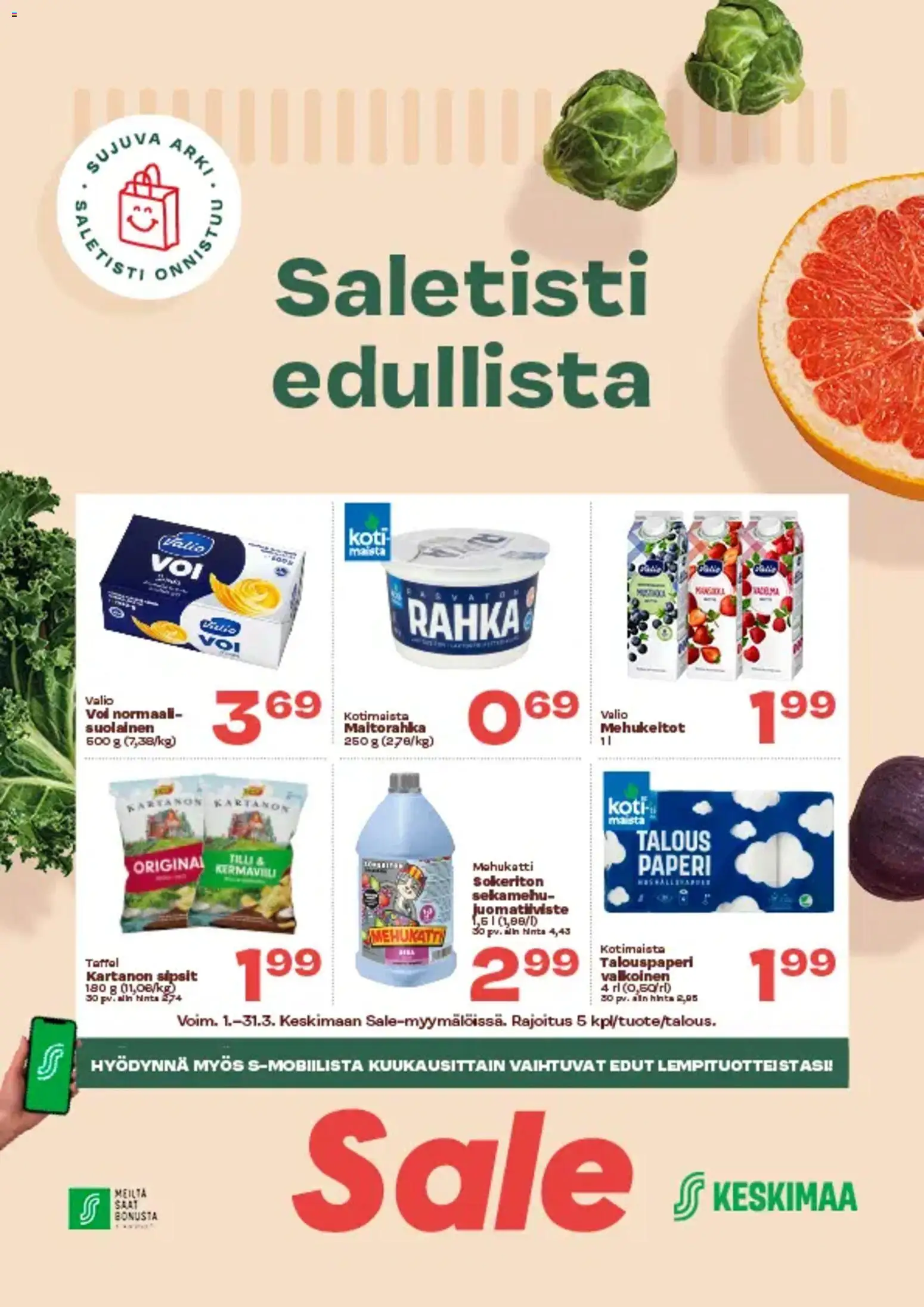 Sale tarjoukset – voimassa 01.03.2026 alkaen | Sivu: 1 | Tuotteet: Paperi