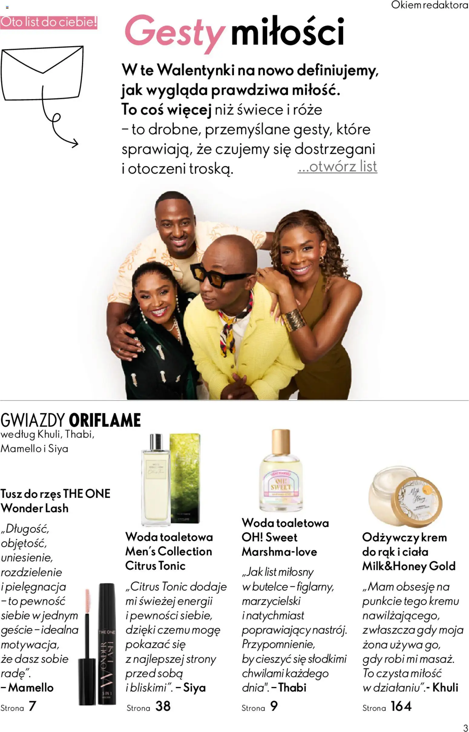 Oriflame Katalog 2 2026 od 21.01.2026 | Strona: 3 | Produkty: Woda toaletowa, Krem, Świece, Woda