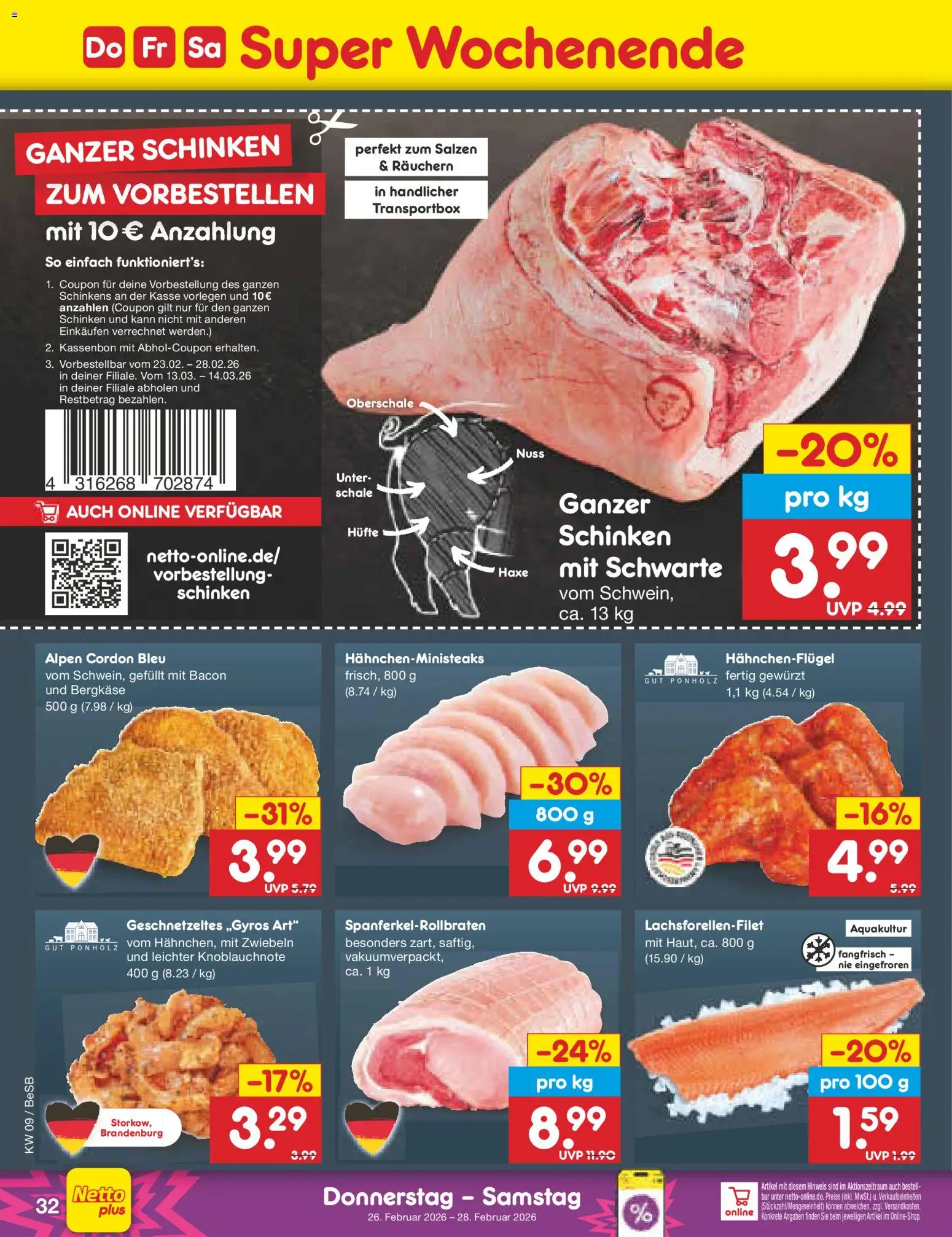 Netto Marken-Discount Prospekt 	 – gültig ab 23.02.2026 | Seite: 50 | Produkte: Zwiebeln, Schinken