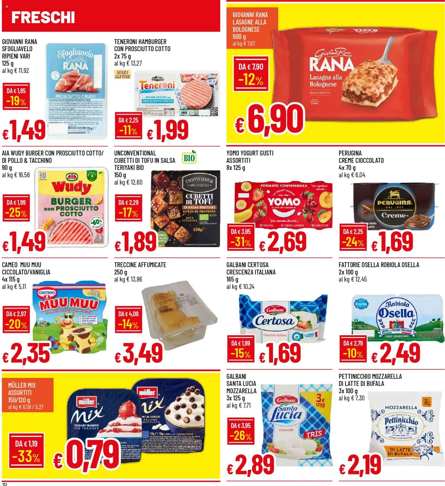 Volantino Galassia del 02.01.2026 | Pagina: 10 | Prodotti: Fragole, Mozzarella, Cocco, Crescenza