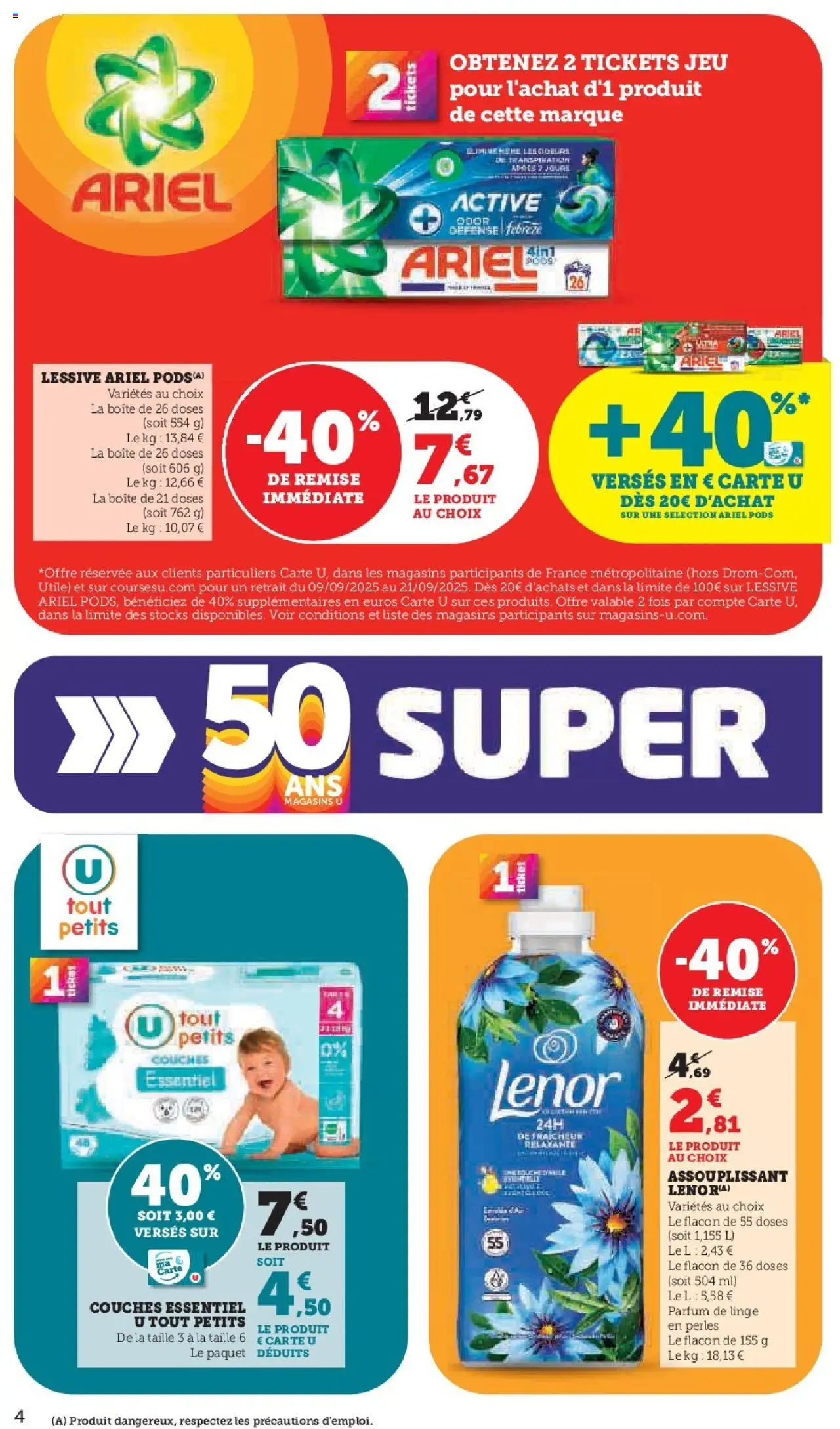 | Page: 4 | Produits: Couches, Lenor, Parfum, Lessive