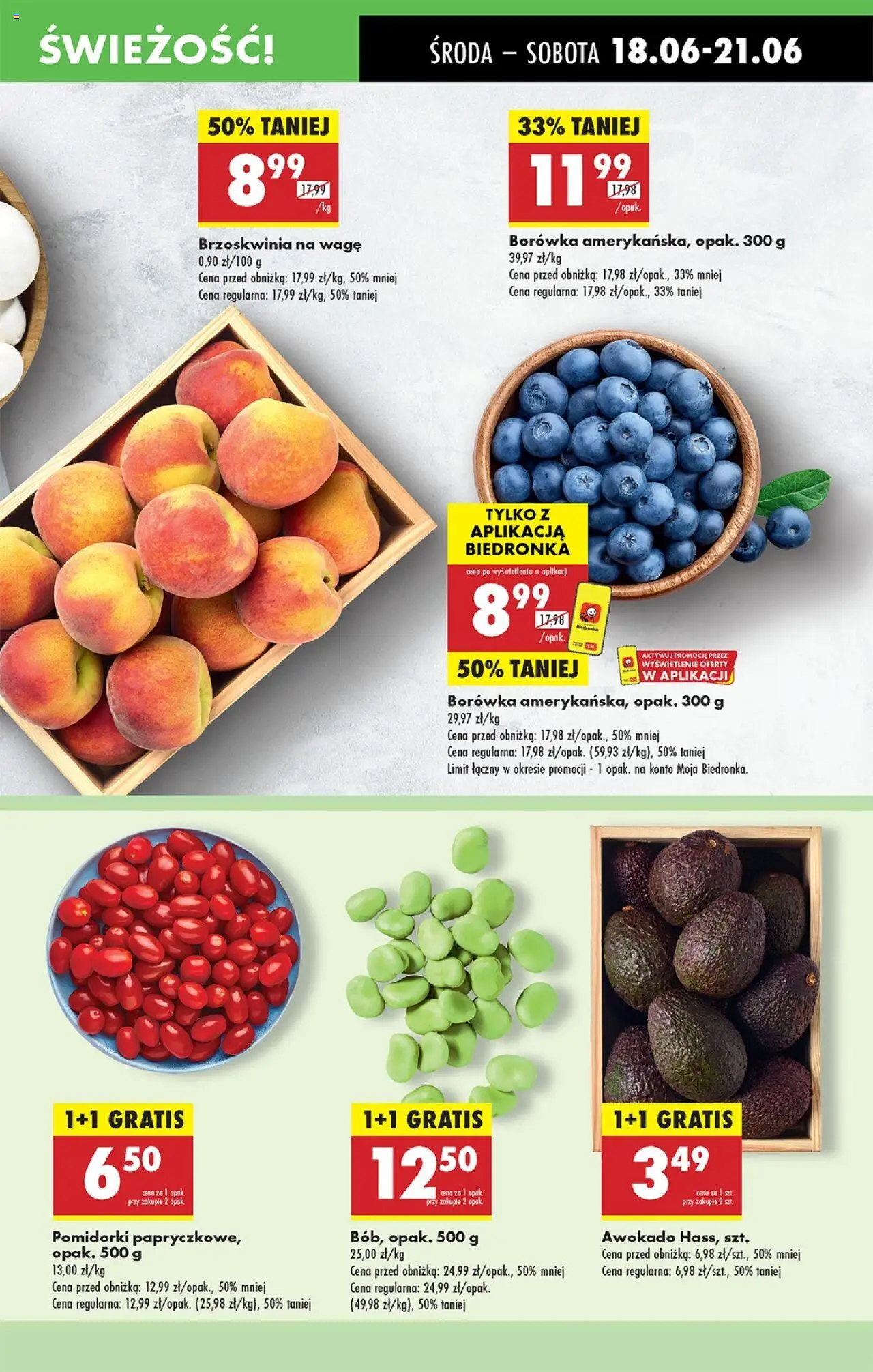 Biedronka gazetka - Oferta W tym tygodniu od 18.06.2025 | Strona: 25 | Produkty: Brzoskwinia, Awokado