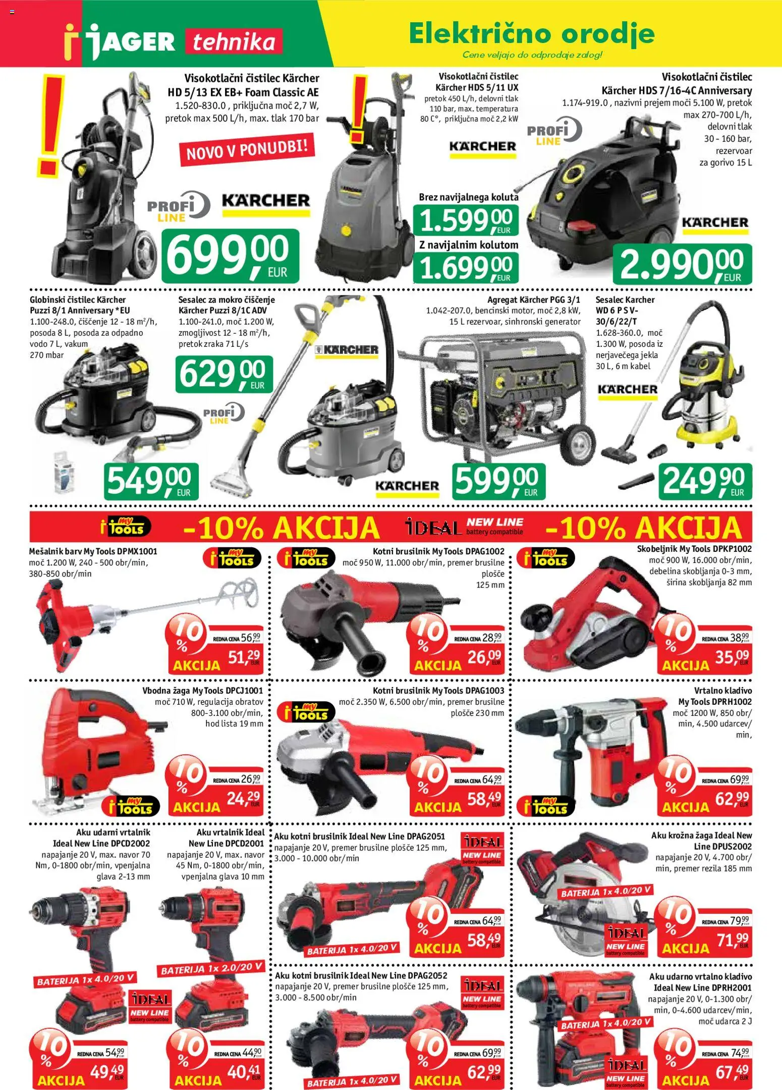 Novi Jager katalog ponudbe – veljaven od 14.01.2026 | Stran: 6 | Izdelki: Mesalnik, Kabel, Brusilnik, Kladivo