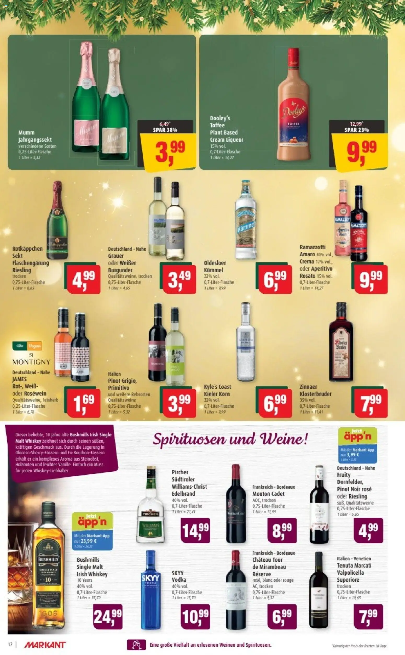 Markant Prospekt 	 – gültig ab 08.12.2025 | Seite: 12 | Produkte: Rosewein, Sekt, Rouge, Whiskey