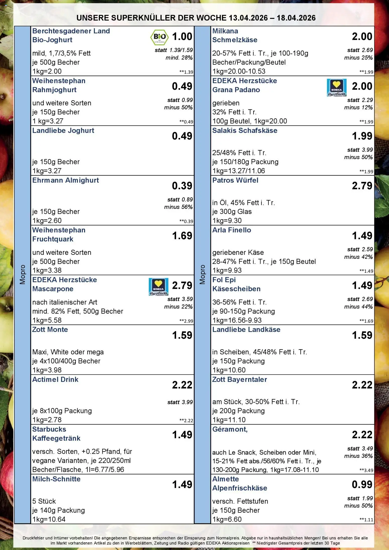 Simmel Bayern – gültig ab 13.04.2026 | Seite: 6 | Produkte: Actimel, Ehrmann almighurt, Milkana, Landliebe joghurt