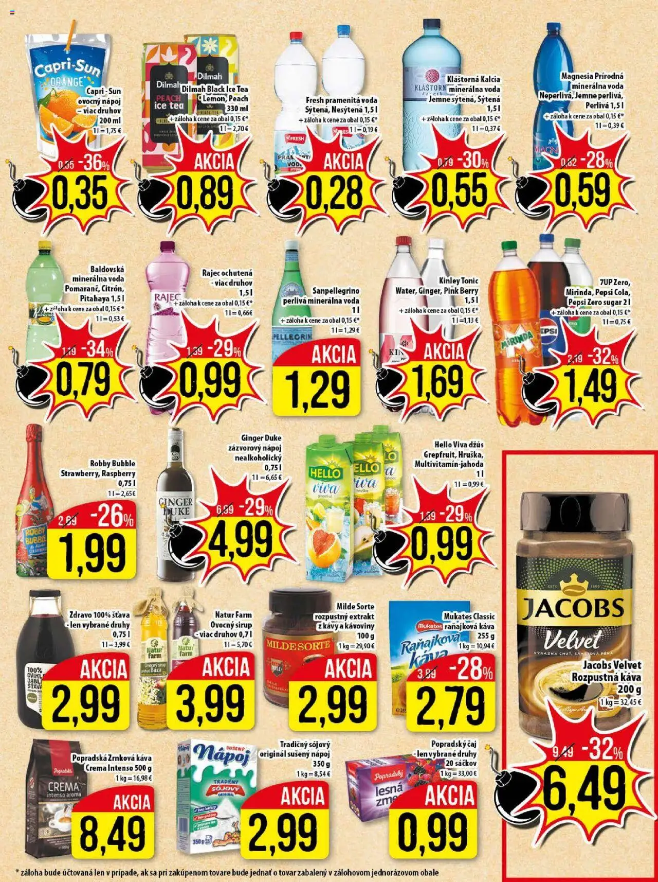 Klas leták │ platný od 25.08.2025 | Strana: 16 | Produkty: Čaj, Grapefruit, Pepsi, Minerálna voda