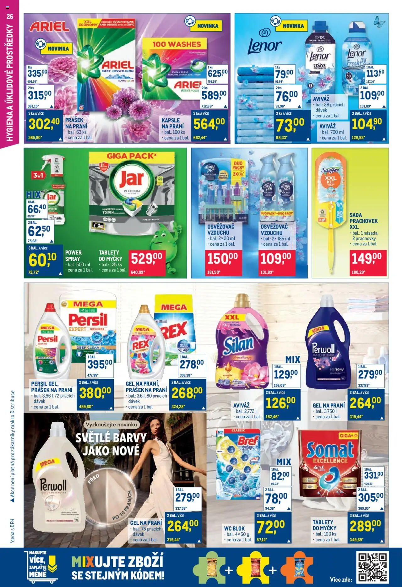 Makro leták - Pro milovníky jídla od 04.06.2025 | Strana: 26 | Produkty: Tablety do myčky, Somat, Wc, Persil
