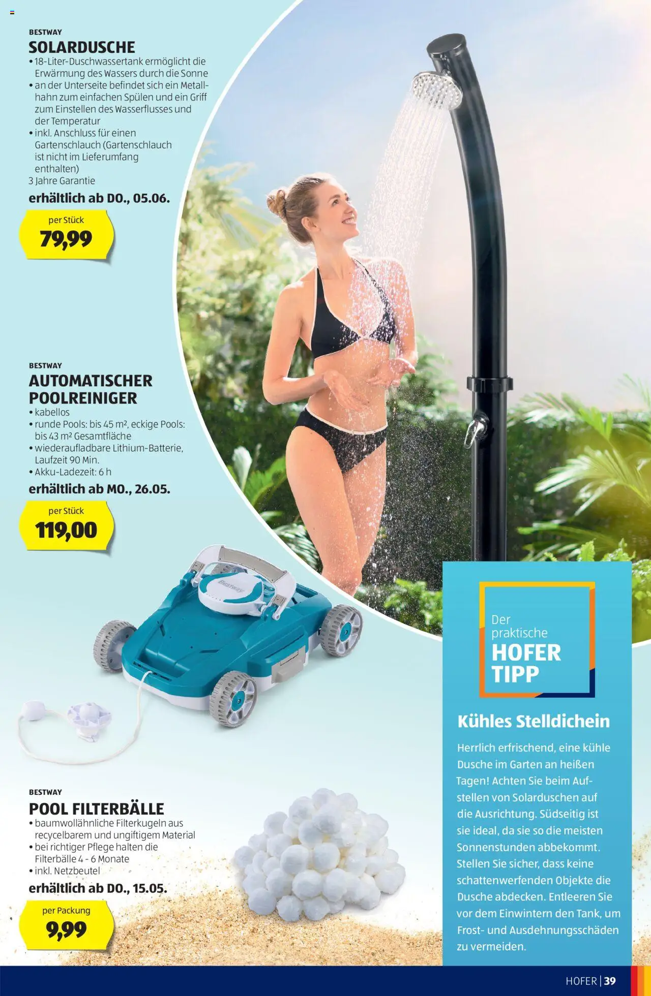 Hofer Frühjahr-/Sommerkatalog gültig ab 30.04.2025 | Seite: 39