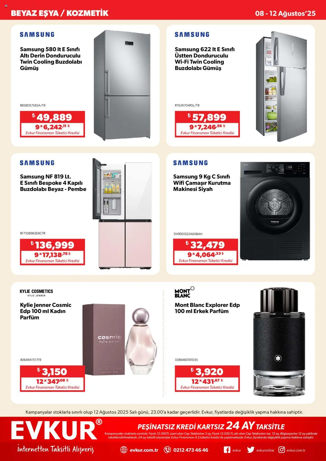 Evkur Katalog - 08.08.2025 tarihinden itibaren geçerlidir | Sayfa: 8 | Ürünler: Parfüm, Mont, Buzdolabı