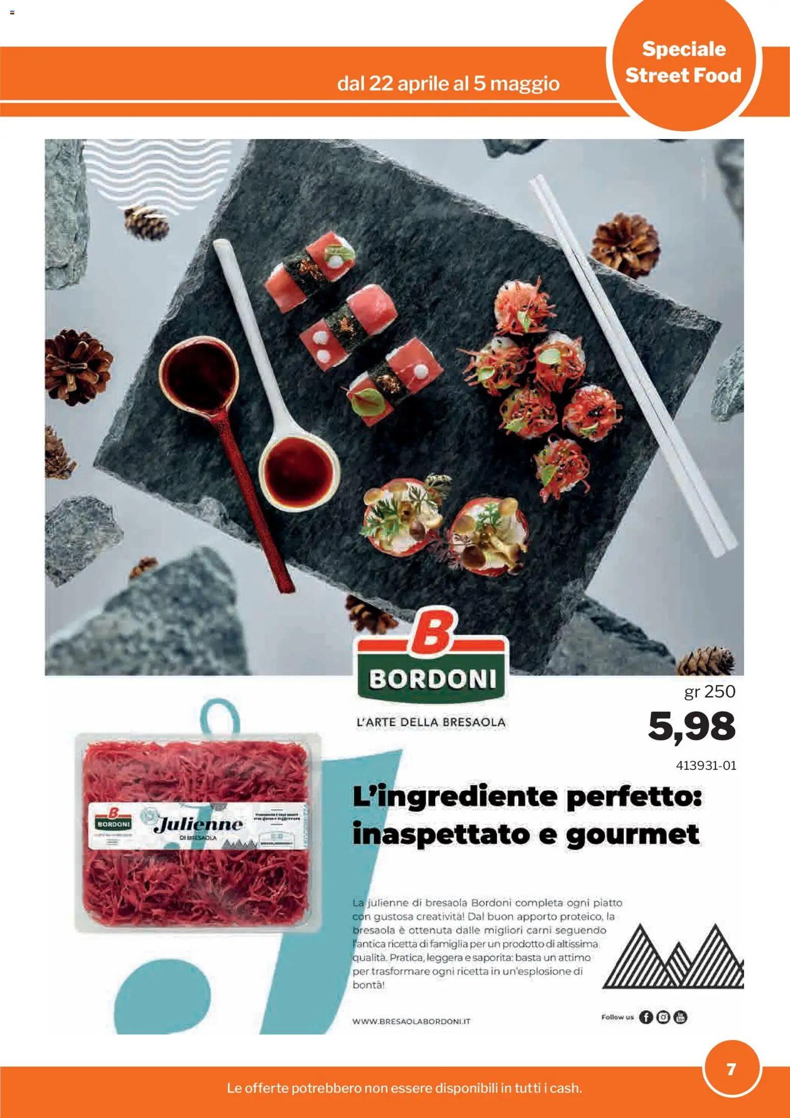 Volantino Sogegross del 22.04.2026 | Pagina: 7 | Prodotti: Bresaola, Piatto