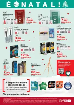 Pré-visualização Staples - Folheto Natal 2025 válido de 03.12.2025 | Página: 24 | Produtos: Cavalete, Óleo