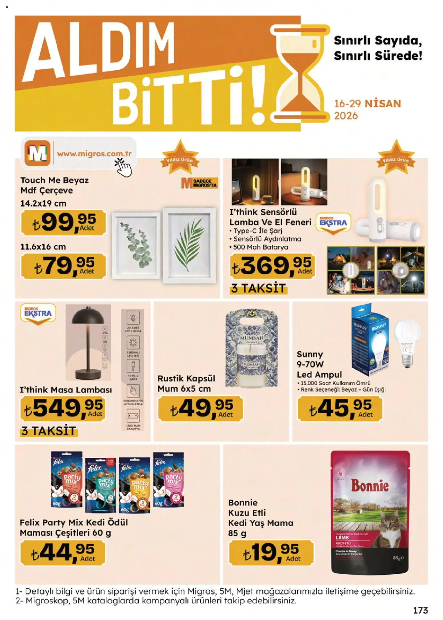 Migros Katalog - 5M Migroskop Dijital - 16.04.2026 tarihinden itibaren geçerlidir | Sayfa: 173 | Ürünler: Masa, Lamba, Masa lambası, Saat