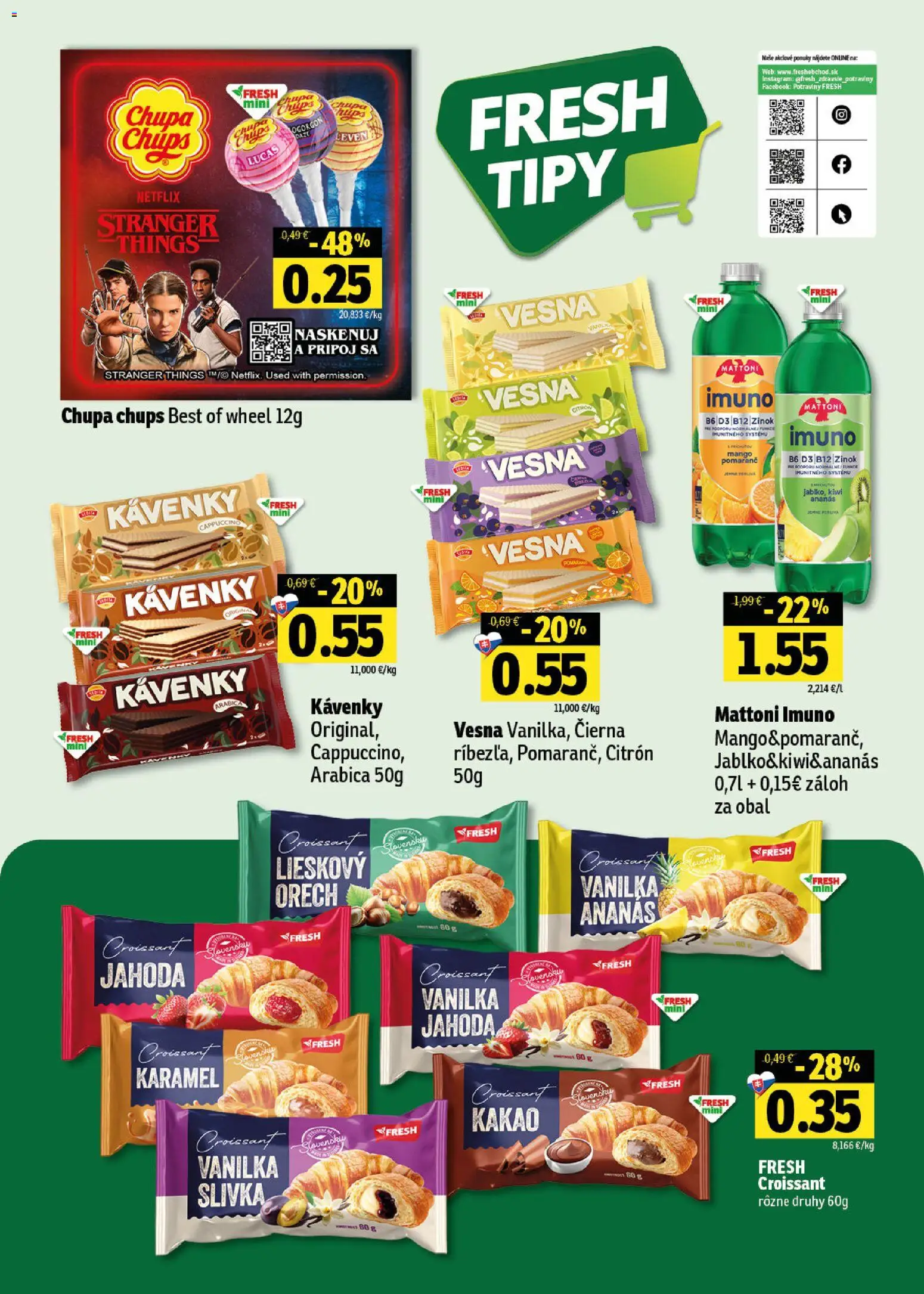 Nové Fresh akcie – leták je platný od 20.11.2025 | Strana: 35 | Produkty: Croissant, Ananás, Mattoni, Kakao
