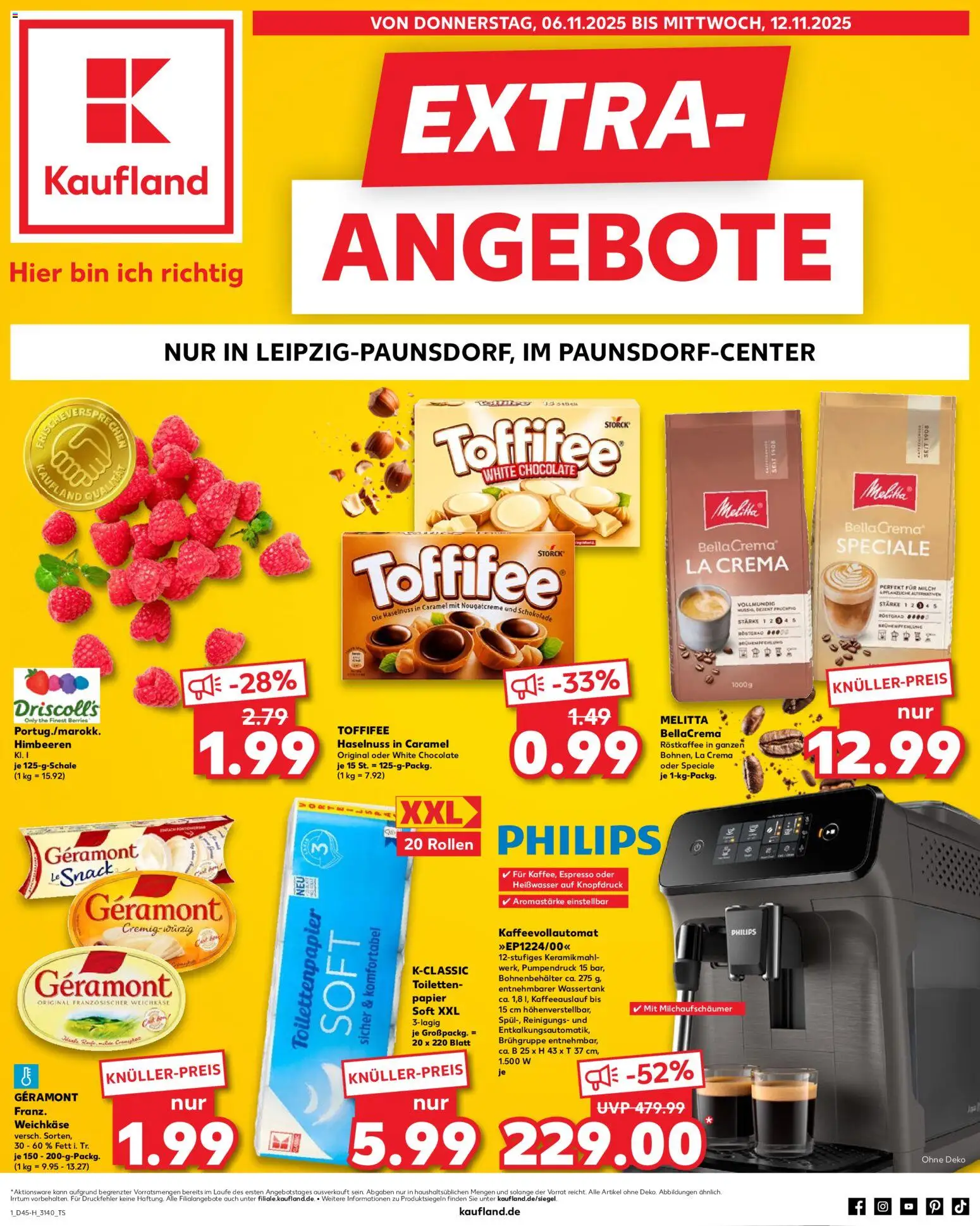Kaufland prospekt Leipzig	 – gültig ab 06.11.2025 | Seite: 1 | Produkte: Himbeeren, Melitta, Milch, Schokolade
