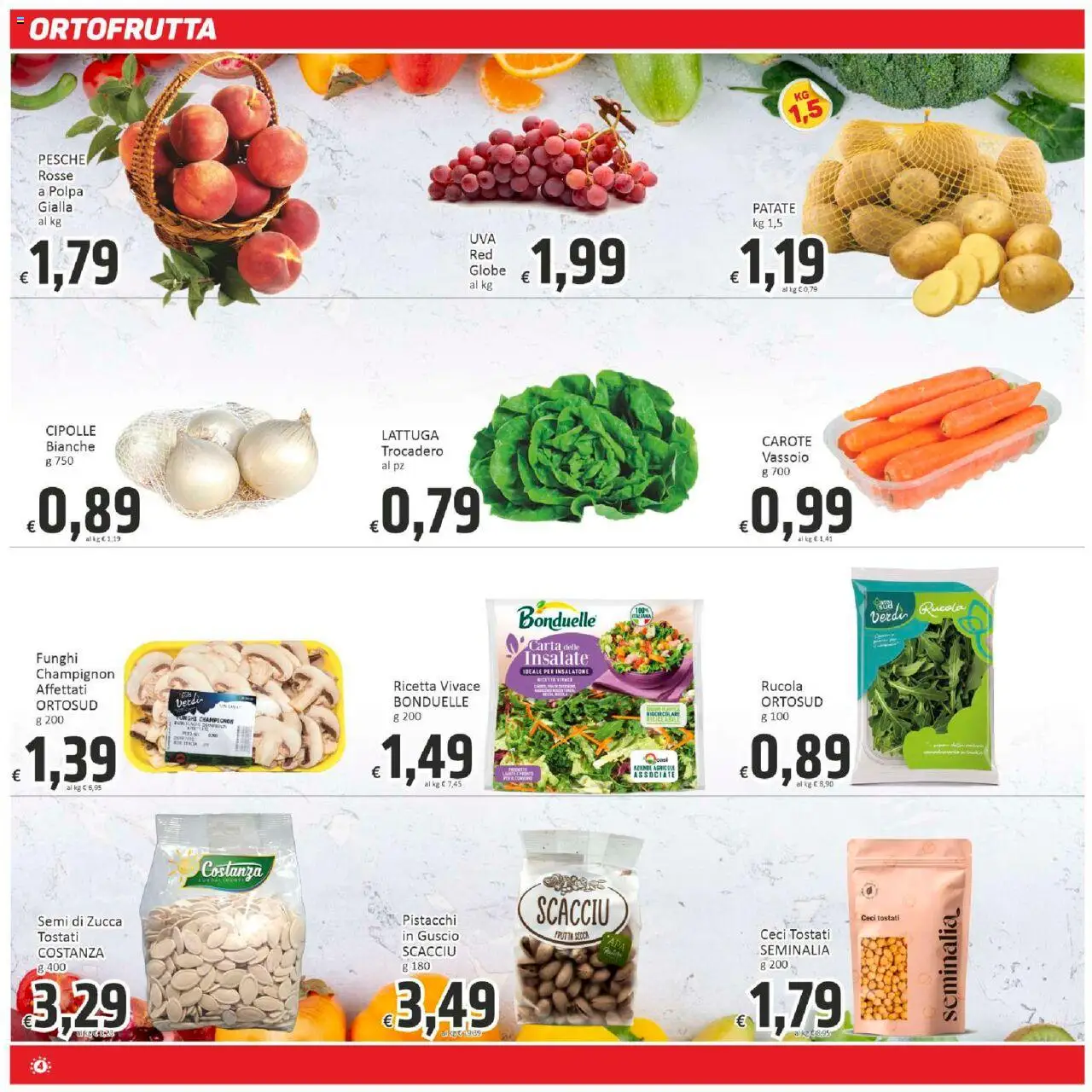 Volantino Paghi Poco del 09.09.2025 | Pagina: 4 | Prodotti: Carote, Vassoio, Lattuga, Semi di zucca