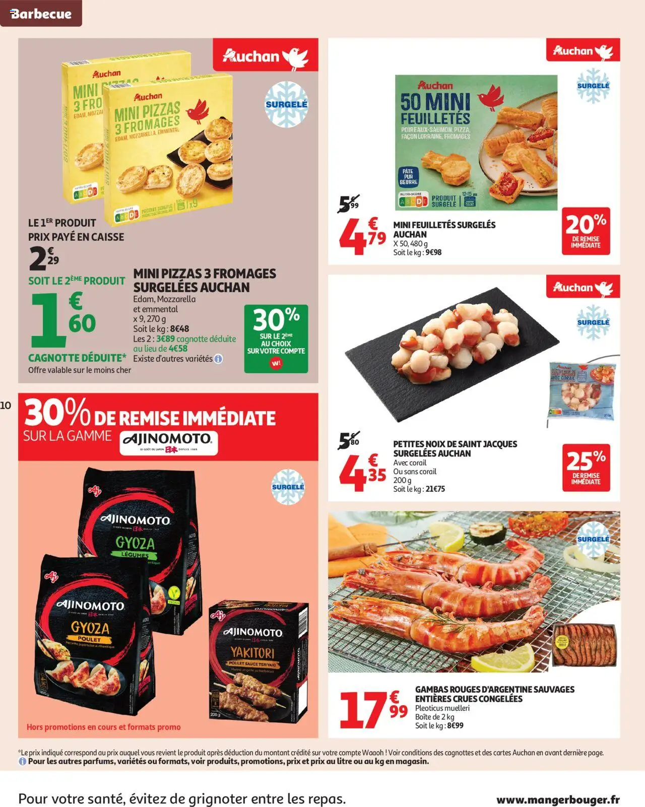  | Page: 10 | Produits: Barbecue, Emmental, Mozzarella, Noix