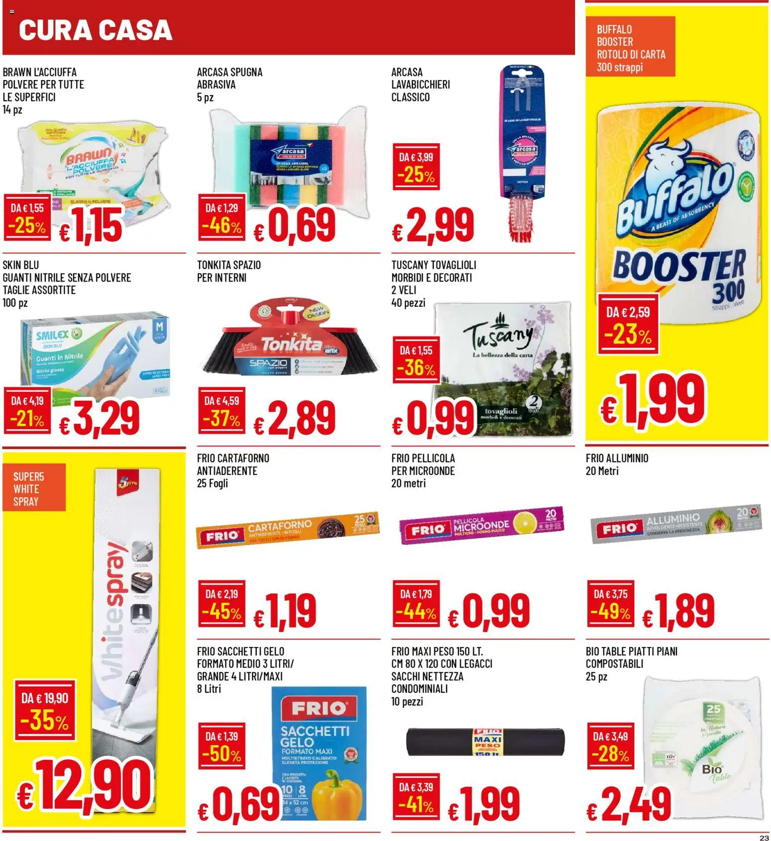 Volantino Famila del 30.10.2025 | Pagina: 23 | Prodotti: Microonde, Guanti, Pellicola, Alluminio
