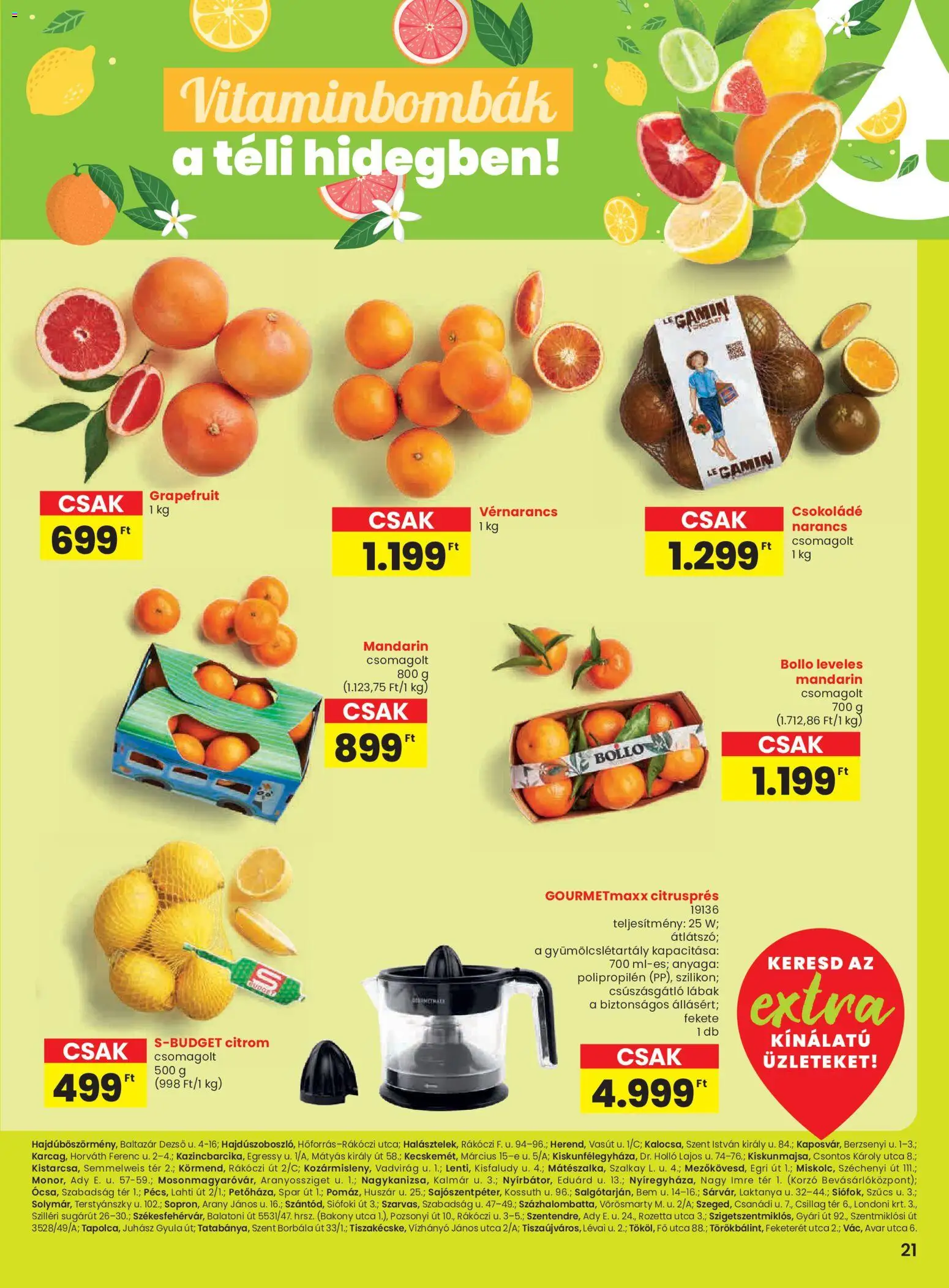Spar akciós ujság - amely érvényes a következő dátumtól: 15.01.2026 | Oldal: 2 | Termékek: Csokoládé, Mandarin, Grapefruit, Citrom