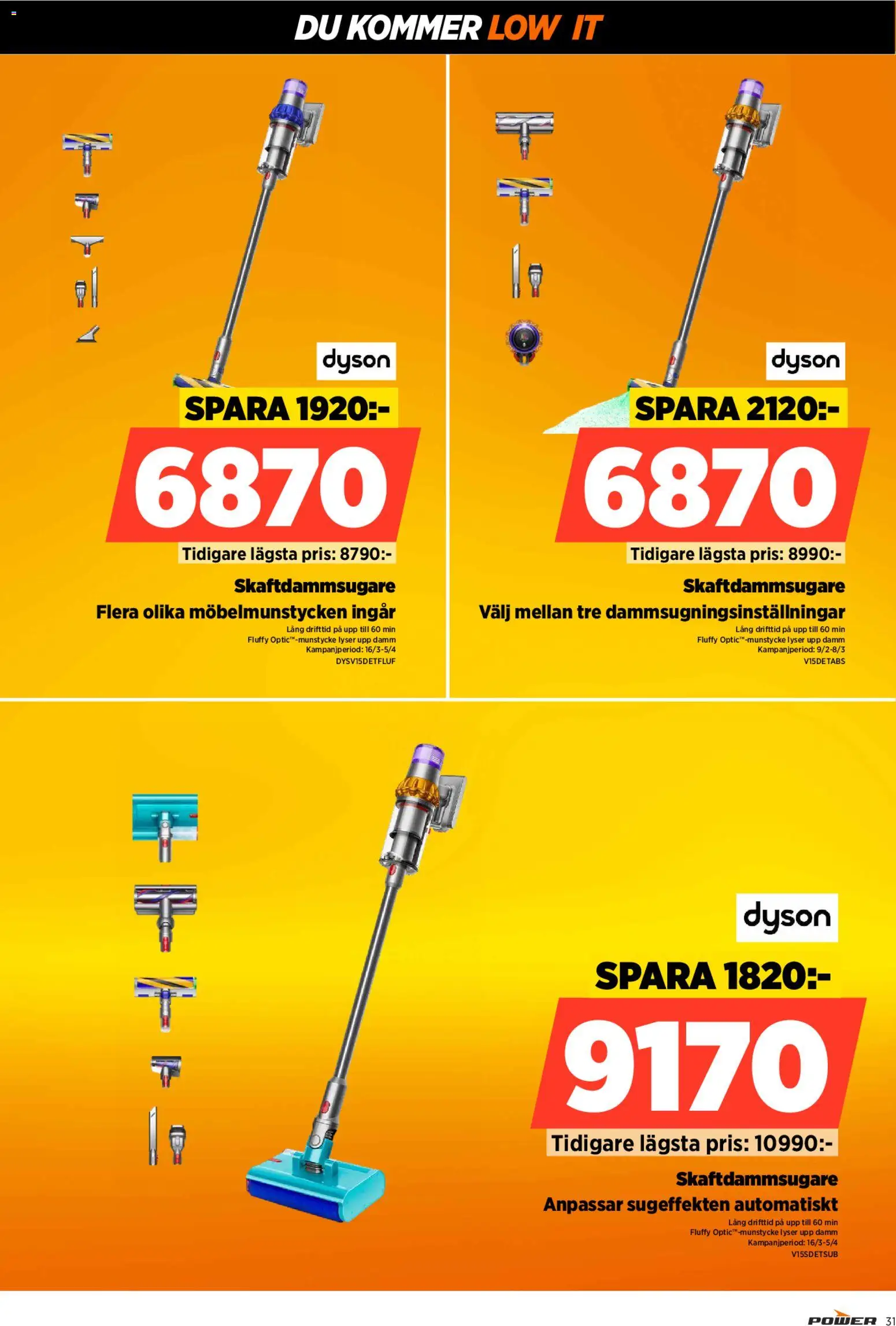 Power reklamblad aktuell från 02.03.2026 | Sida: 31 | Produkter: Skaftdammsugare