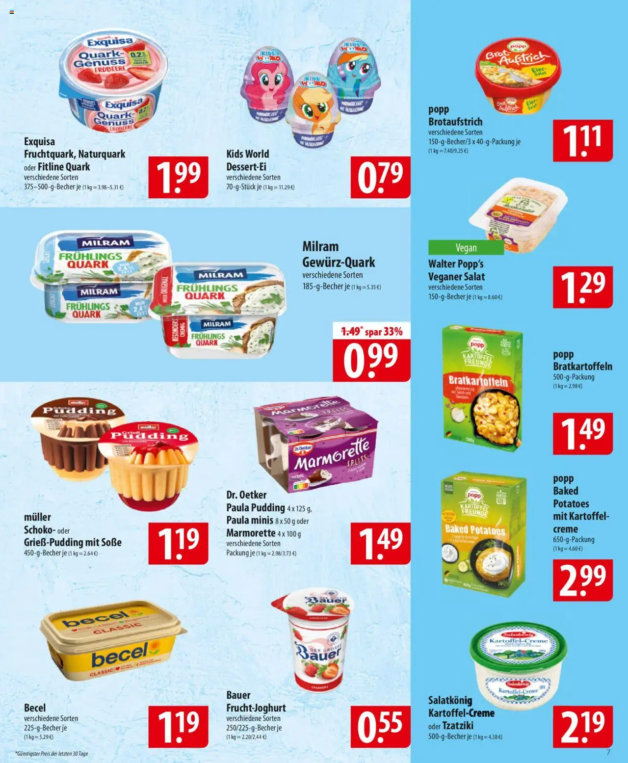 Famila Prospekt 	 – gültig ab 20.10.2025 | Seite: 7 | Produkte: Quark, Creme, Milram, Salat