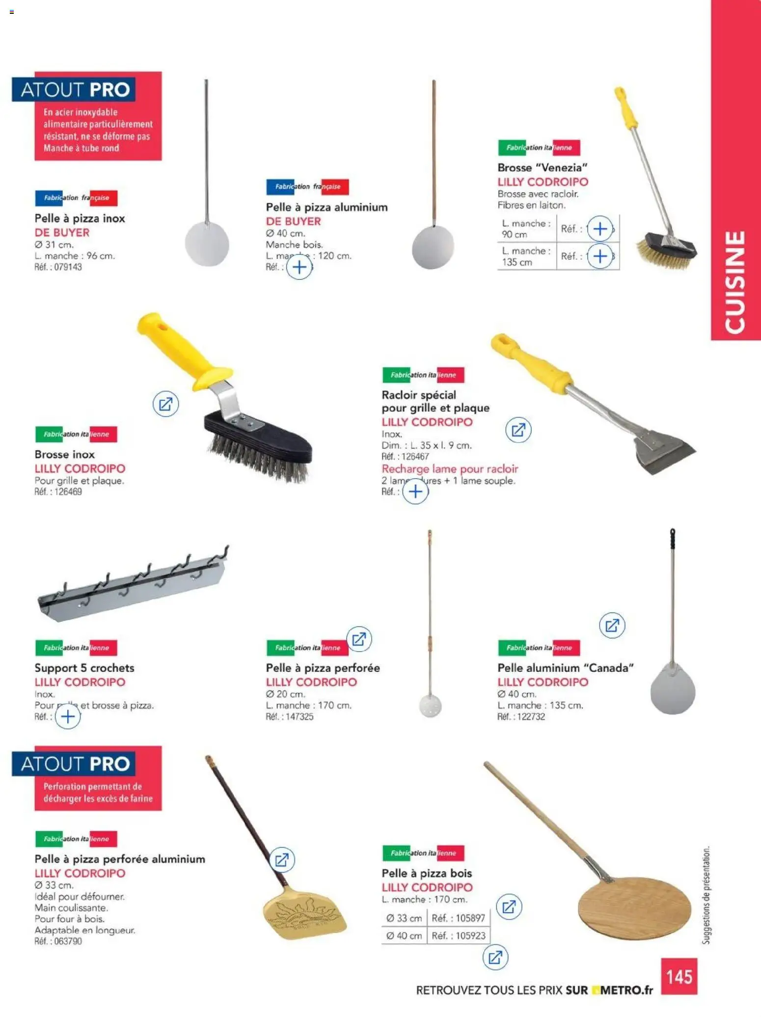 {H1} | Page: 145 | Produits: Four, Brosse, Pelle à pizza, Pizza