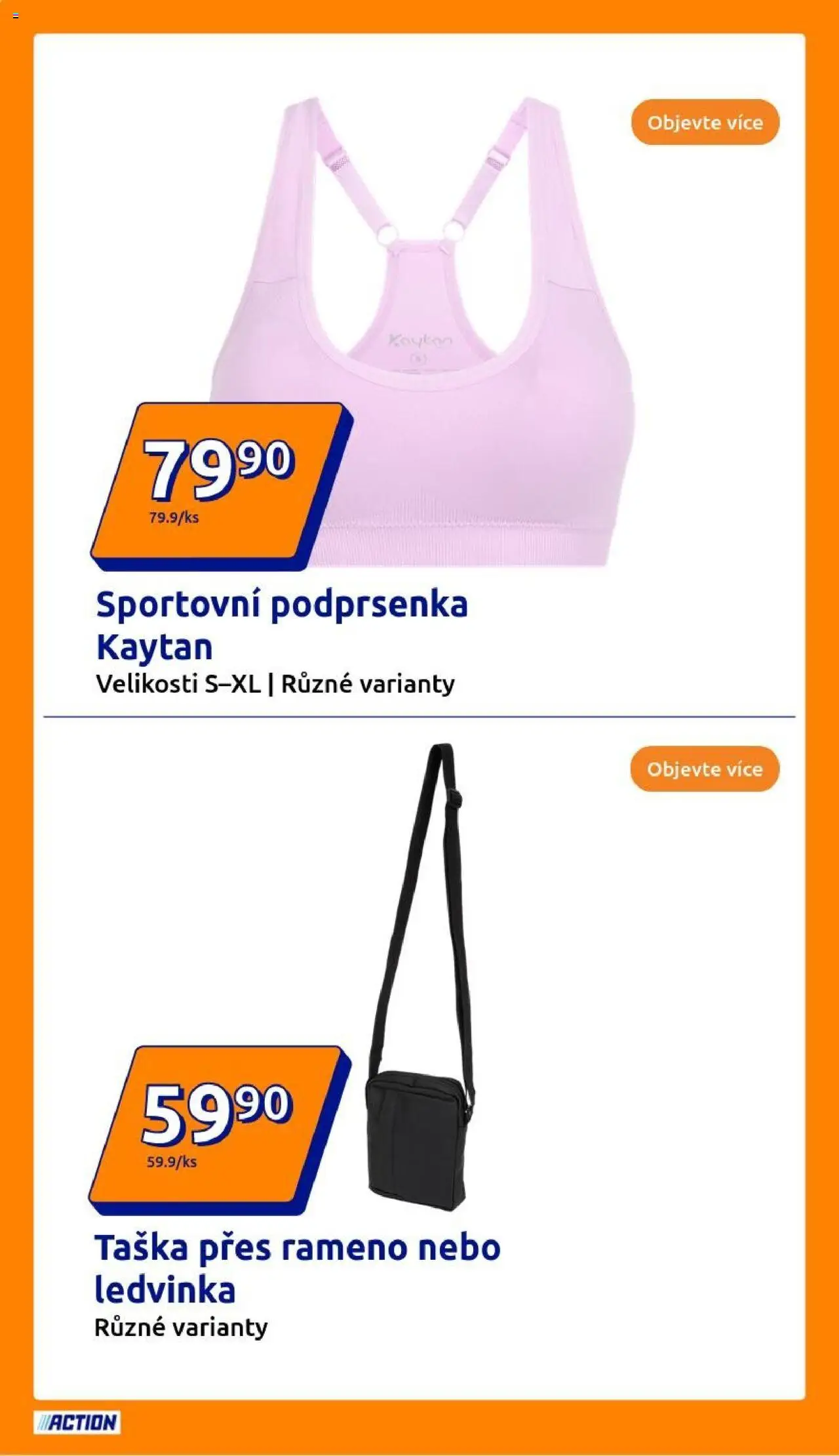 Action leták od 11.06.2025 | Strana: 2 | Produkty: Podprsenka, Ledvinka, Taška, Sportovní podprsenka