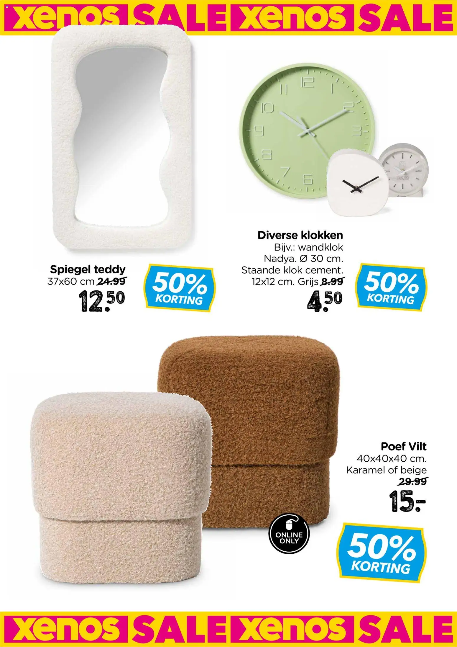 {H1} | Pagina: 18 | Producten: Spiegel, Klok