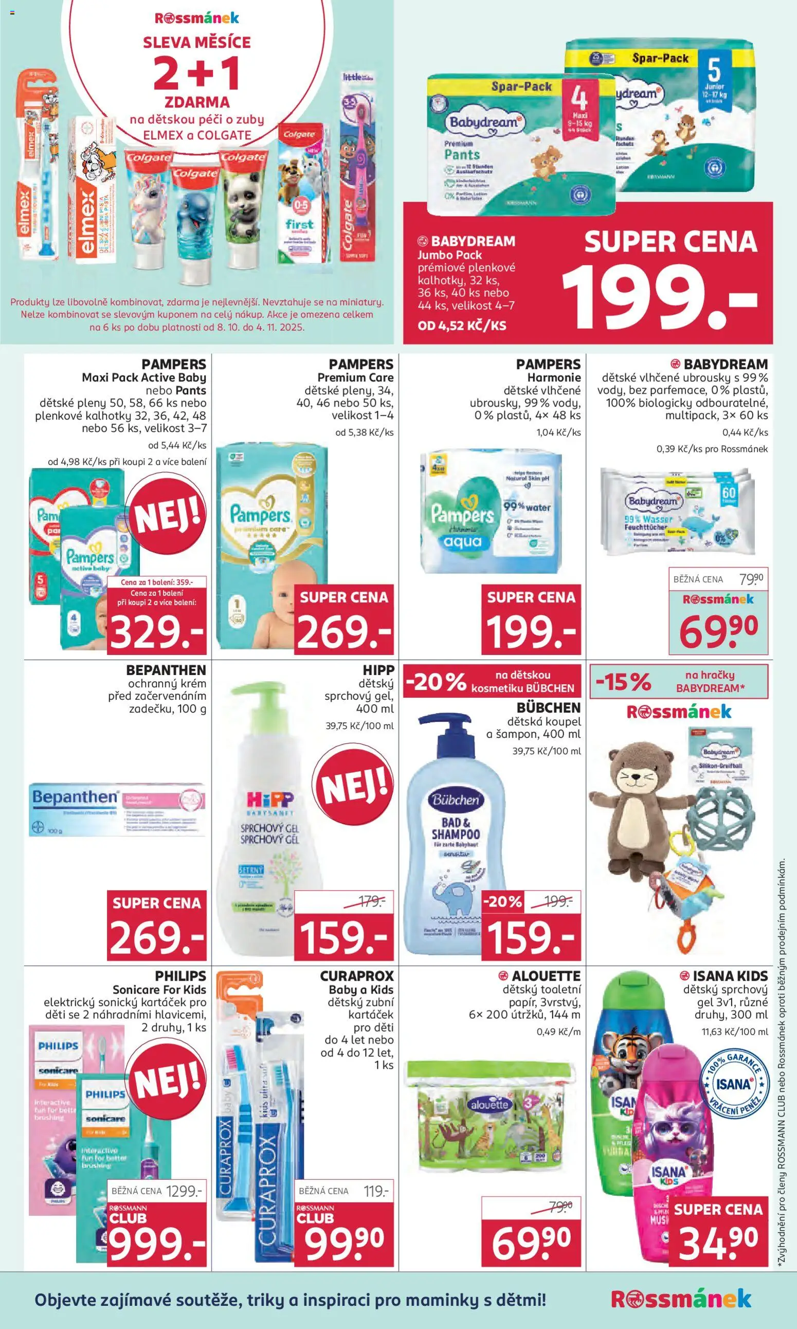 Rossmann leták od 22.10.2025 | Strana: 15 | Produkty: Zubní pasta, Ubrousky, Pleny, Hipp