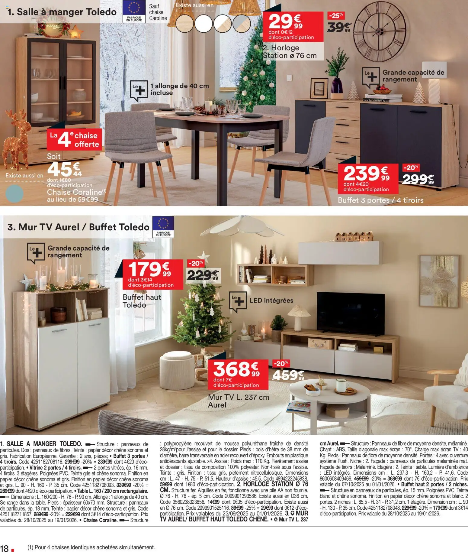 {H1} | Page: 18 | Produits: Poids, Mousse, Chaise, Portes