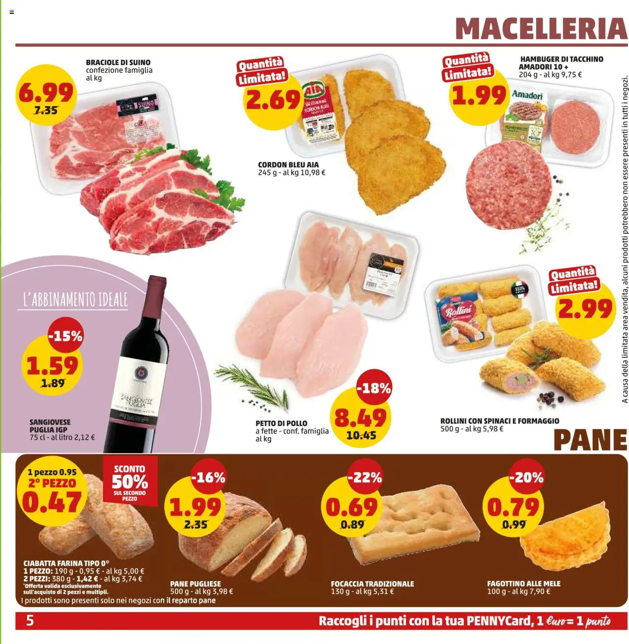 Volantino PENNY del 14.08.2025 | Pagina: 5 | Prodotti: Petto di Pollo, Pollo, Mele, Tacchino