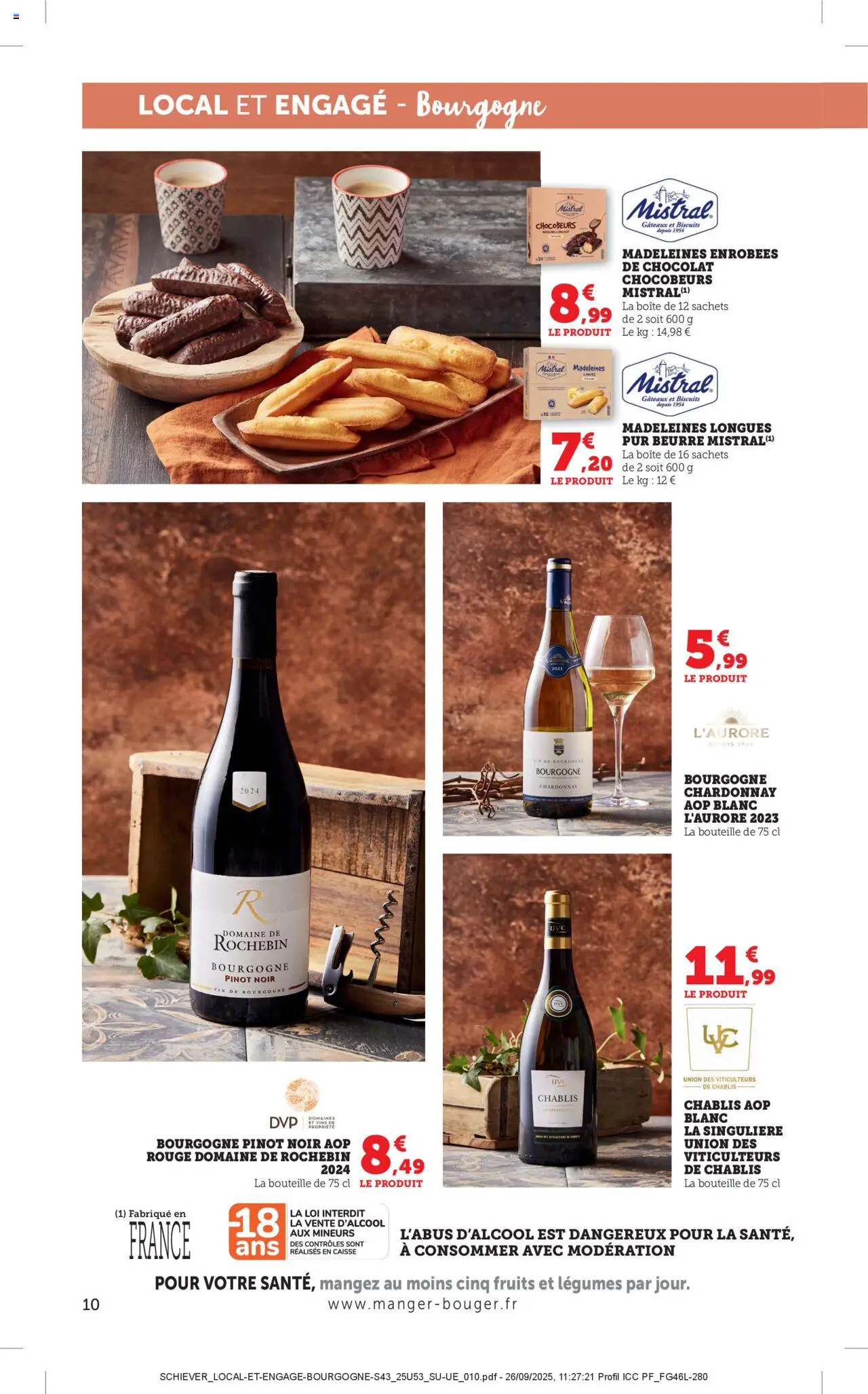 {H1} | Page: 10 | Produits: Beurre, Chocolat, Vin, Biscuits