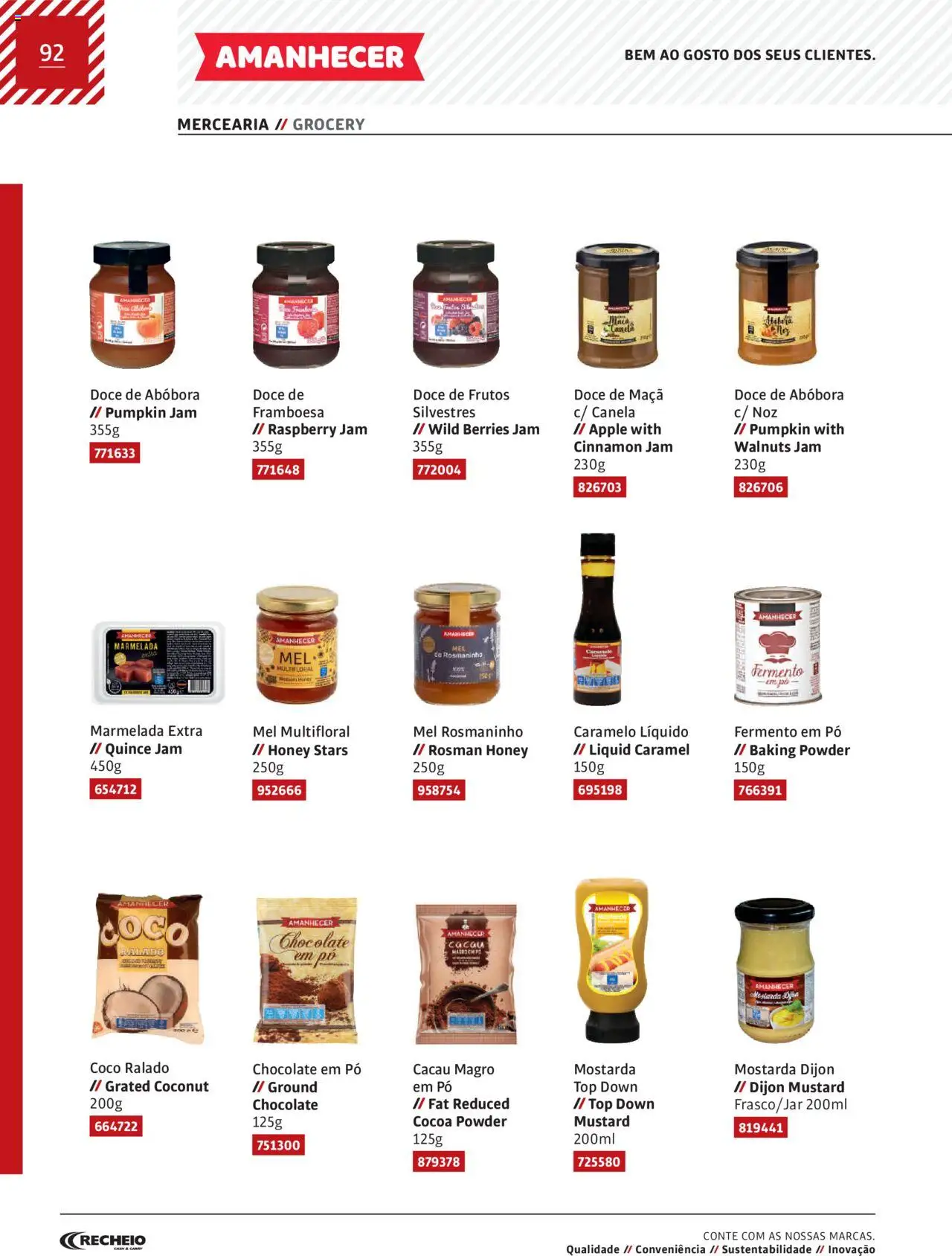 Recheio AS NOSSAS MARCAS │ válido de 19.12.2023 | Página: 92 | Produtos: Marmelada, Top, Chocolate, Mel