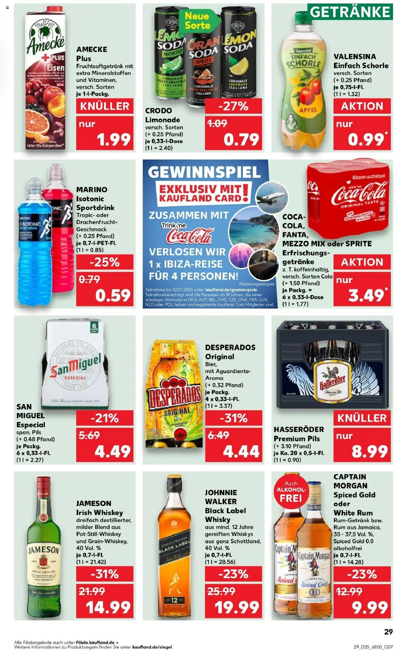 Kaufland prospekt Kaufbeuren	 - gültig ab dem 22.06.2025 | Seite: 42 | Produkte: Äpfel, Limonade, Hasseröder, Johnnie walker