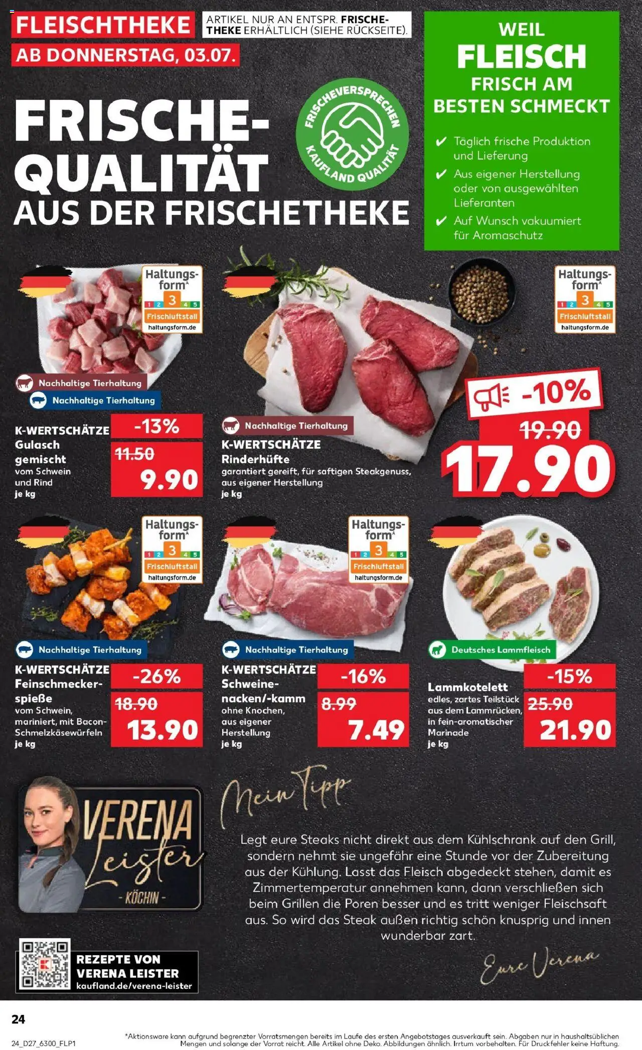 Kaufland prospekt Wetzlar	 - gültig ab dem 06.07.2025 | Seite: 39 | Produkte: Theke, Kühlschrank, Gulasch, Steak