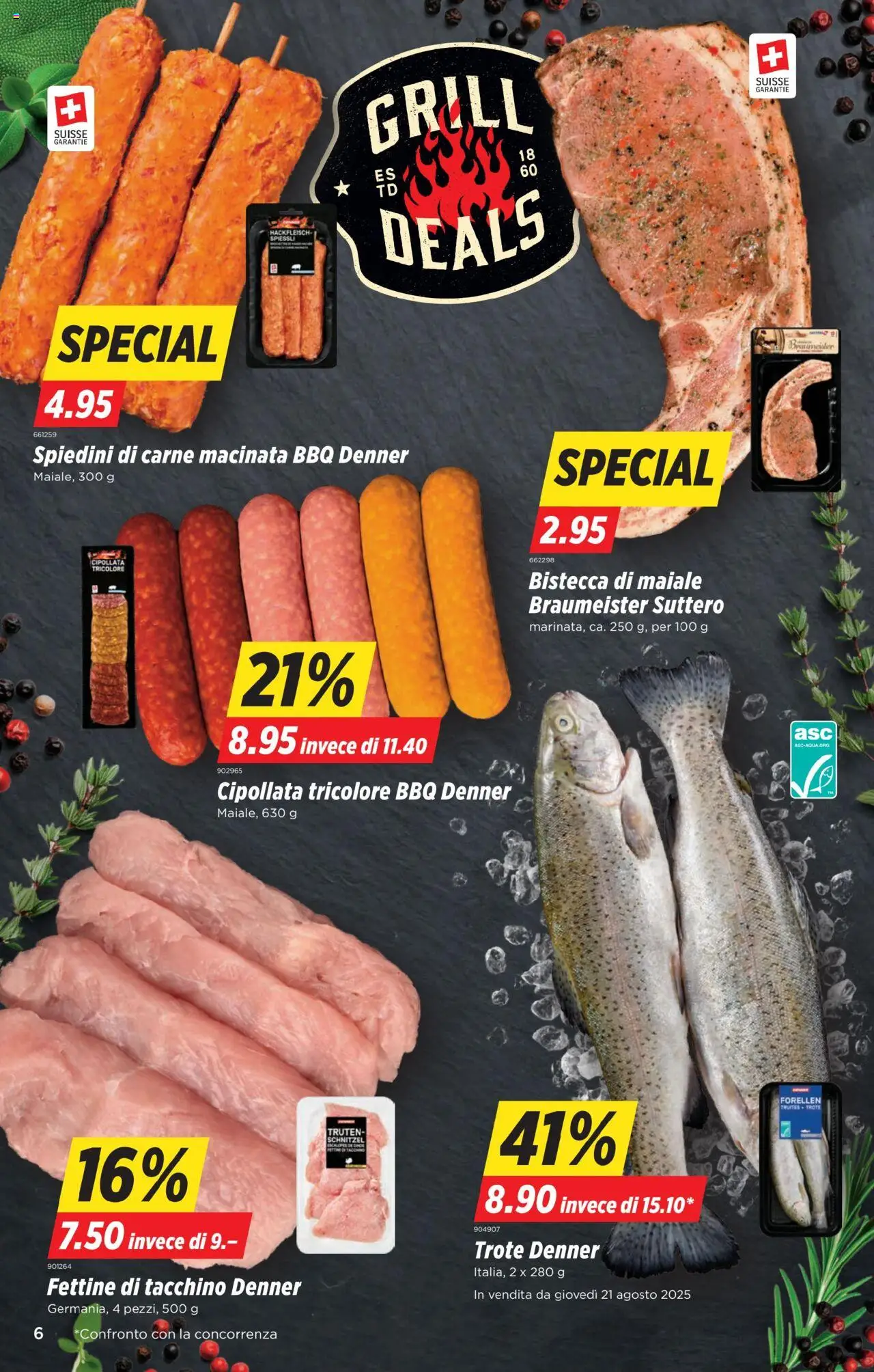Denner Aktionen IT ab 19.08.2025 | Seite: 6 | Produkte: Grill