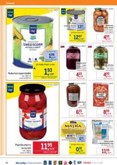 Metro leták platný od 08.10.2025 | Strana: 20 | Produkty: Paprika, Omáčka, Artičoky, Uhorky